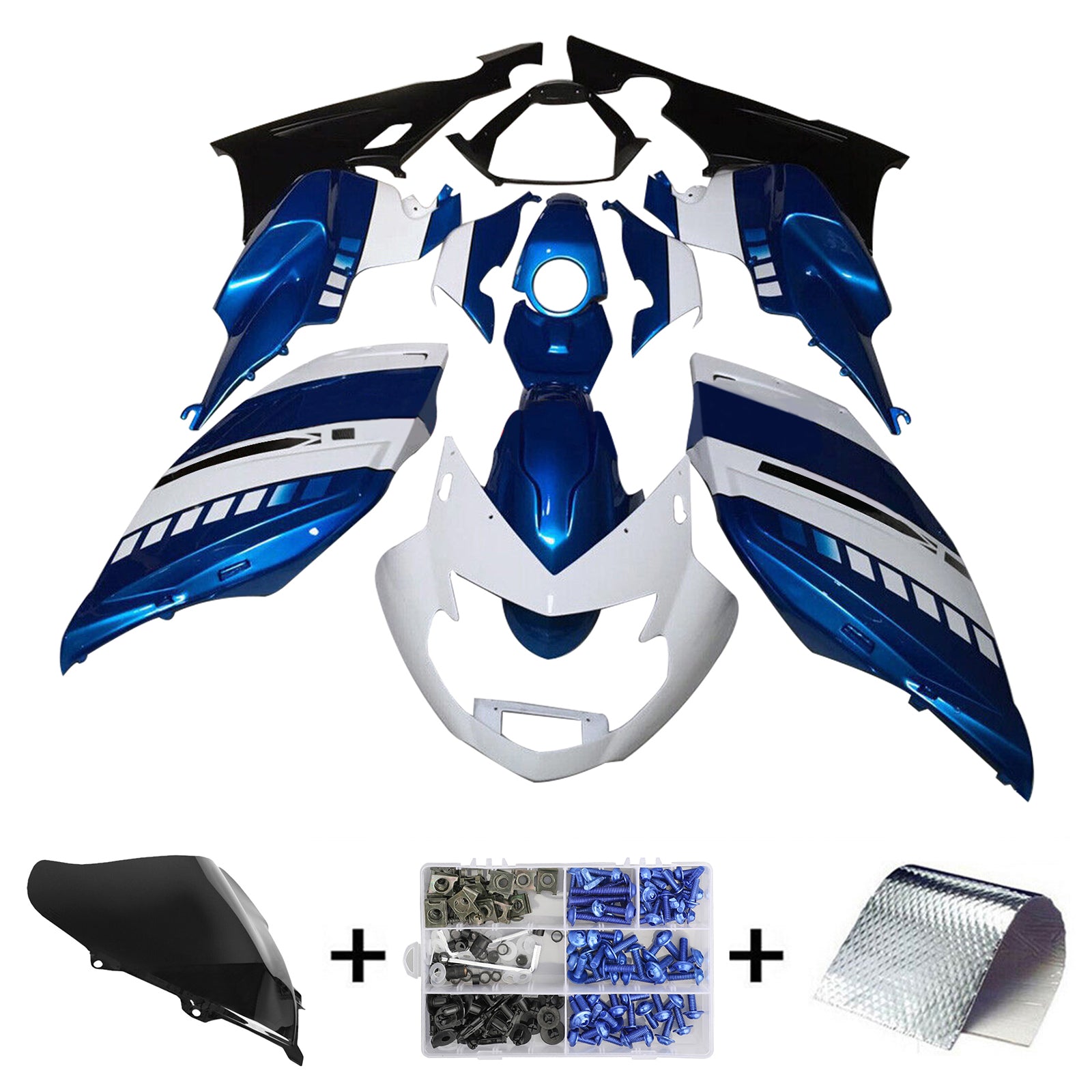 Amotopart BMW K1200S 2005-2010 Kit Carénage Carrosserie Plastique ABS