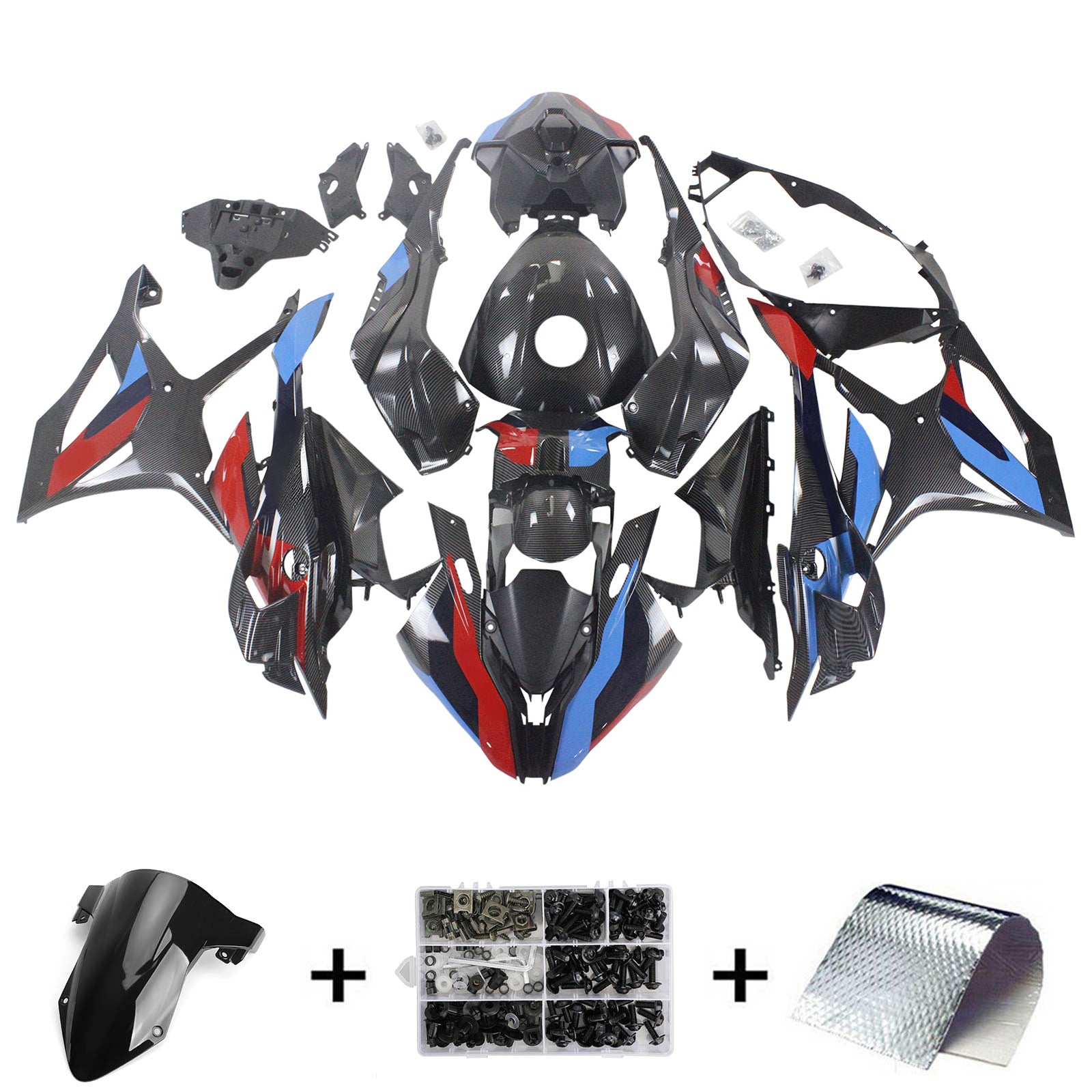 2023-2024 Kit BMW S1000RR di ABS in plastica in materia di corriere iniezione