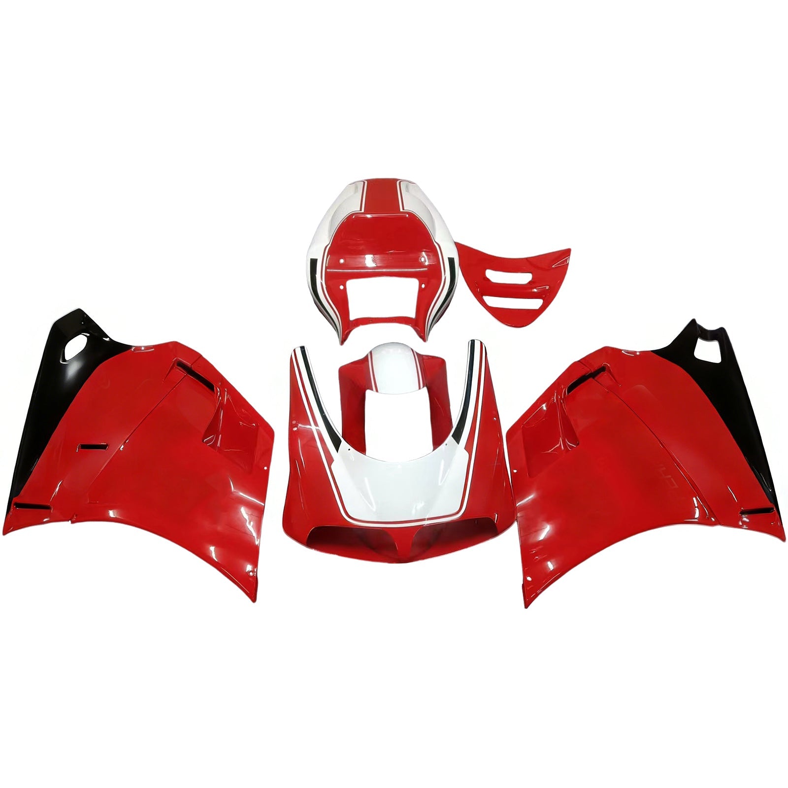 Amotopart Carénage Kit Carrosserie ABS pour Ducati 996 748 1996-2002 Générique