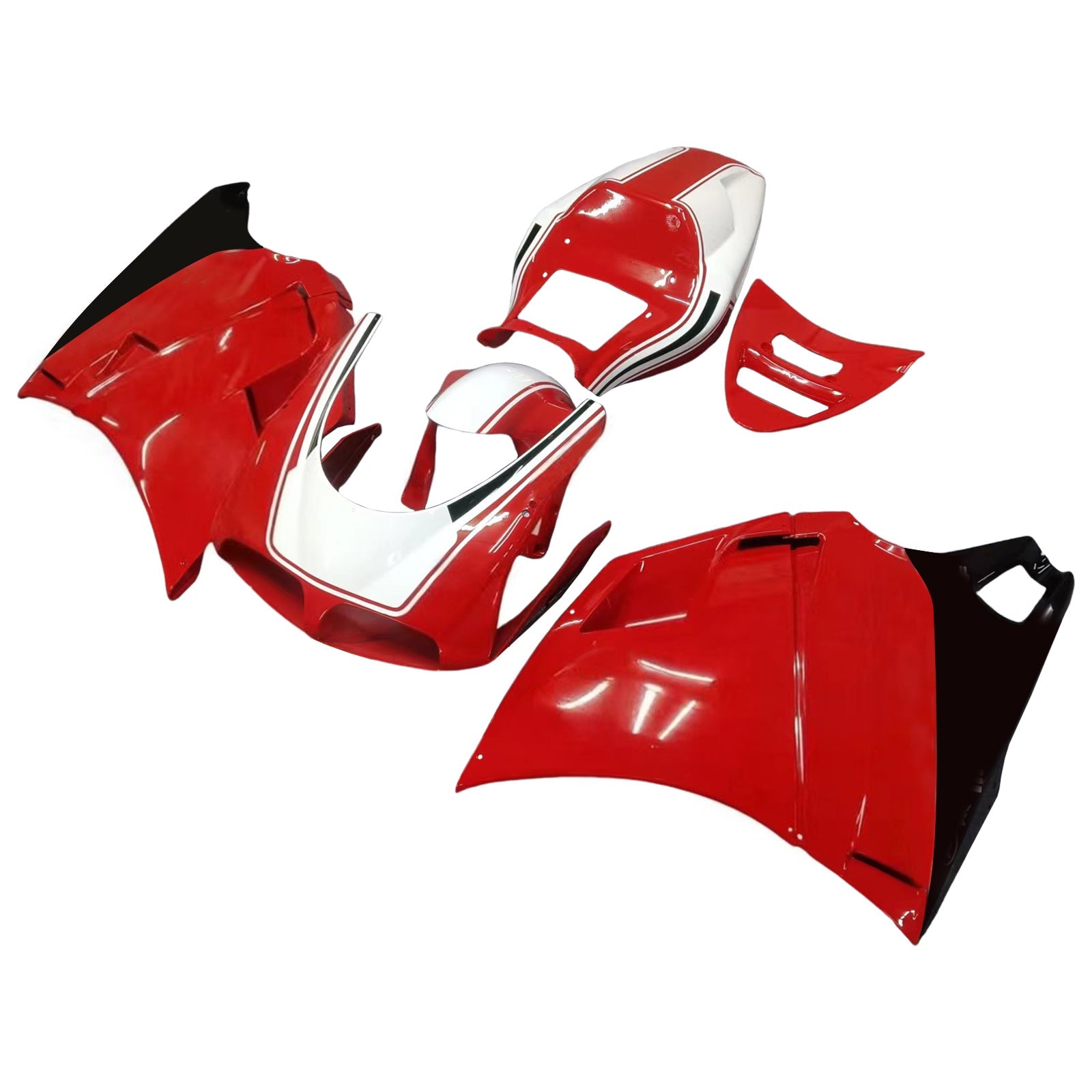 Amotopart Carénage Kit Carrosserie ABS pour Ducati 996 748 1996-2002 Générique