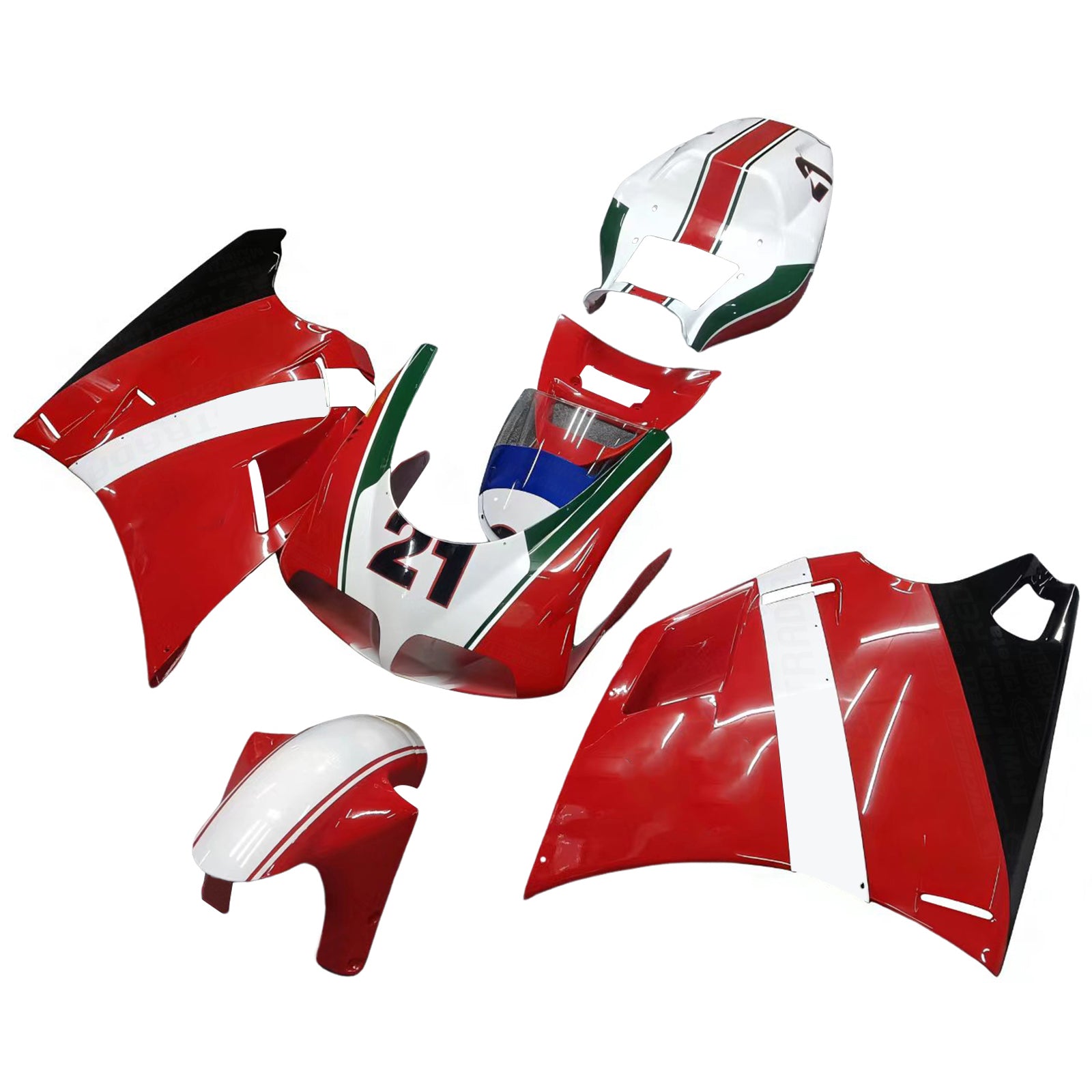 Amotopart Carrénage Kit Carrosserie ABS za Ducati 996 748 1996-2002 Generic