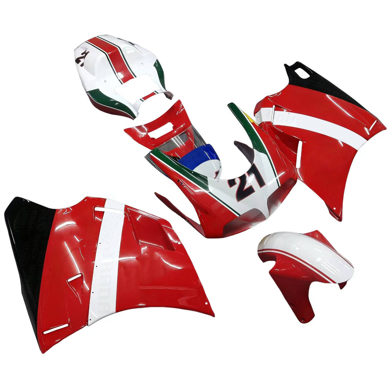 Amotopart Carrénage Kit Carrosserie ABS za Ducati 996 748 1996-2002 Generic