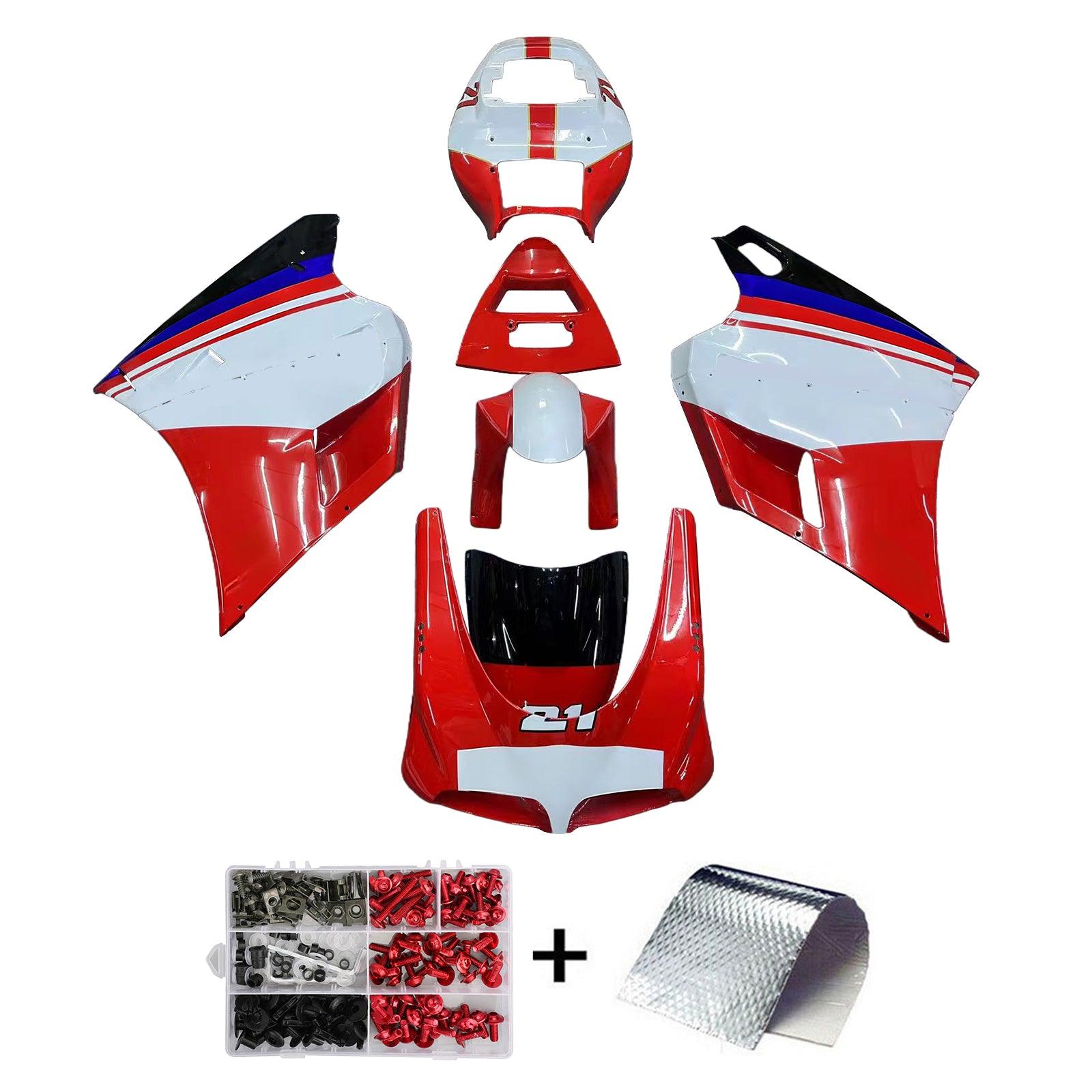 Amotopart Ducati 996 748 1996-2002 Carénage Kit Carrosserie ABS