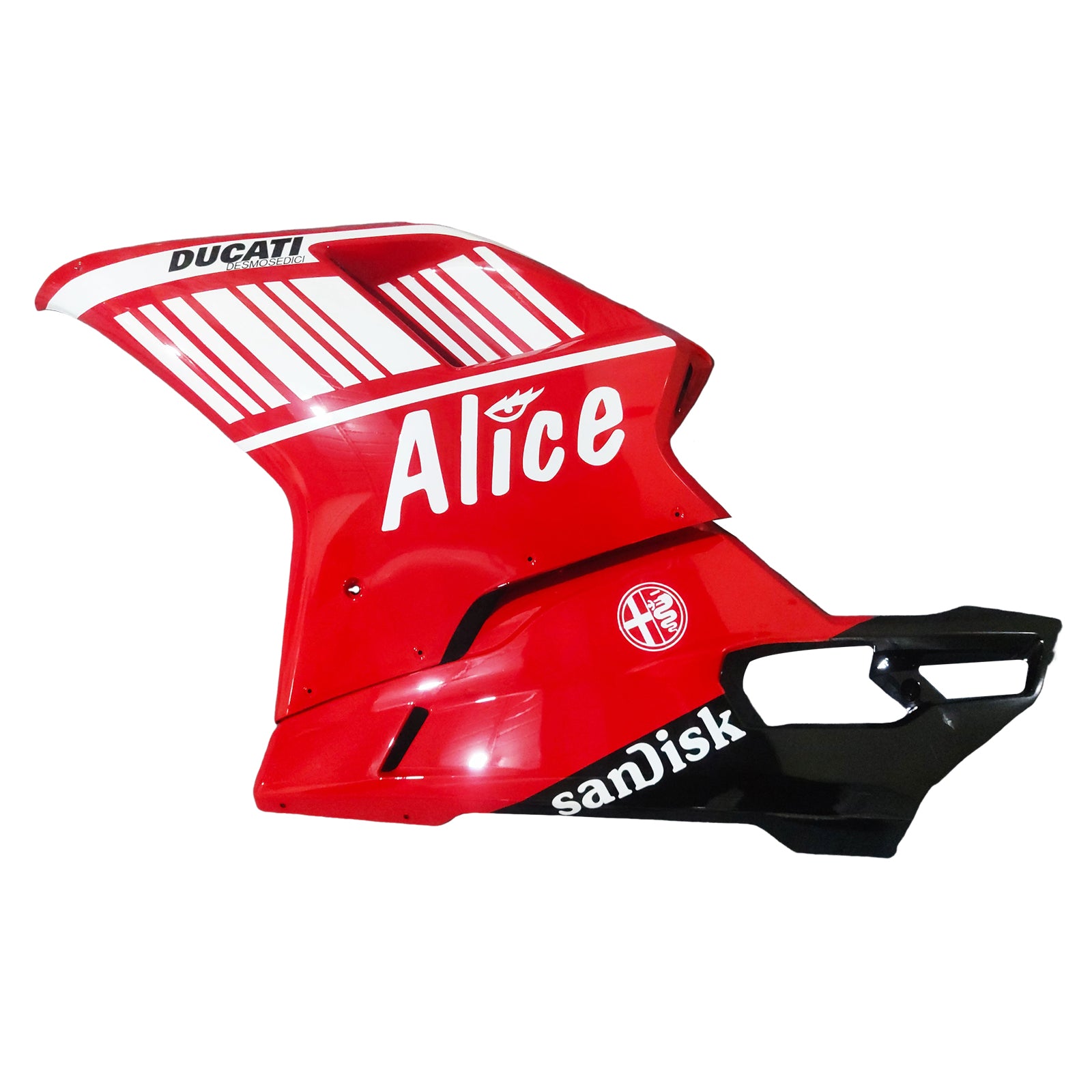 Amotopart Ducati 1098/1198/848 2007-2012 Rouge Alice Carrosserie Carénage ABS Injection Moule 1 # Générique