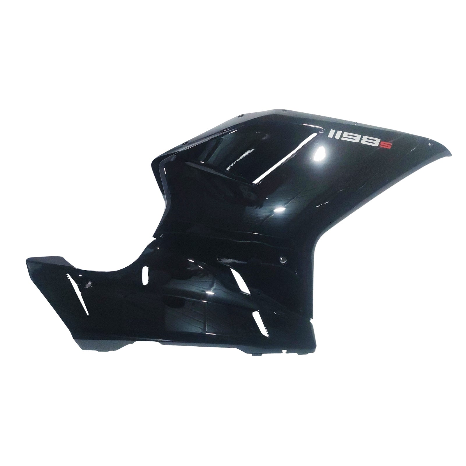 Amotopart Ducati 1098/1198/848 2007-2012 Carenado de carrocería negro ABS Molde de inyección 14# Genérico