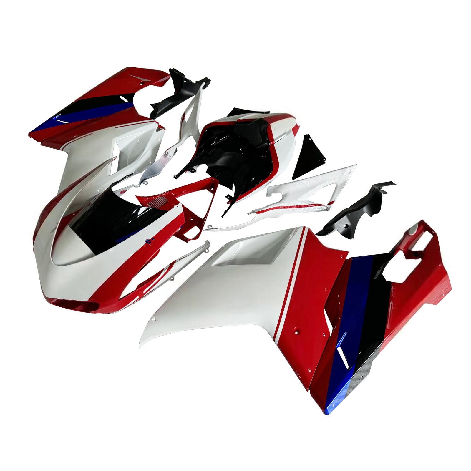 Amotopart Kit Carena ABS Carrozzeria per Ducati 1098 1198 848 2007-2011 Generico