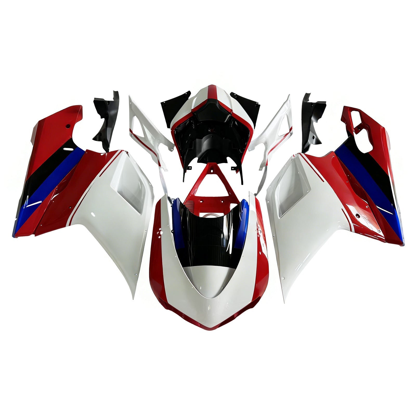 Amotopart Kit Carena ABS Carrozzeria per Ducati 1098 1198 848 2007-2011 Generico