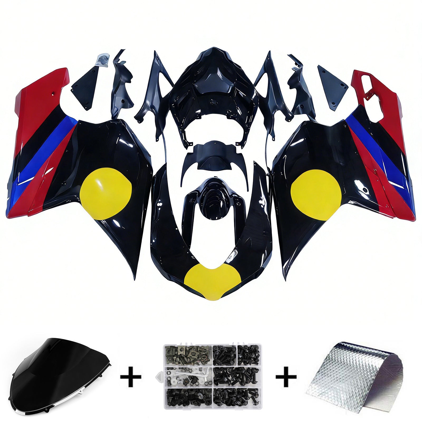 Amotopart Kuip ABS Carrosserieset voor Ducati 1098 1198 848 2007-2011 Generiek
