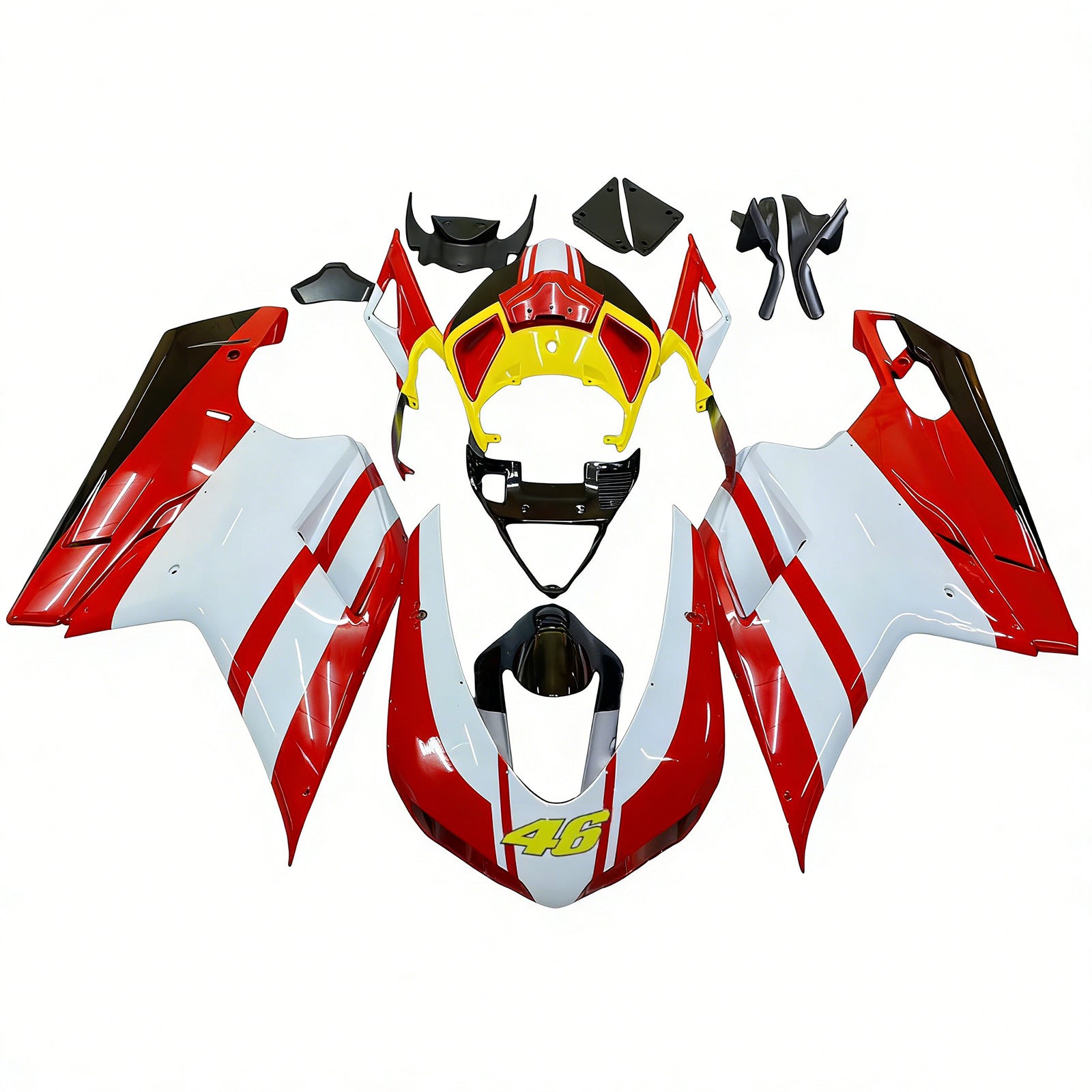 Amotopart Carénage Kit ABS para Ducati 1098 1198 848 2007-2011 Genérico