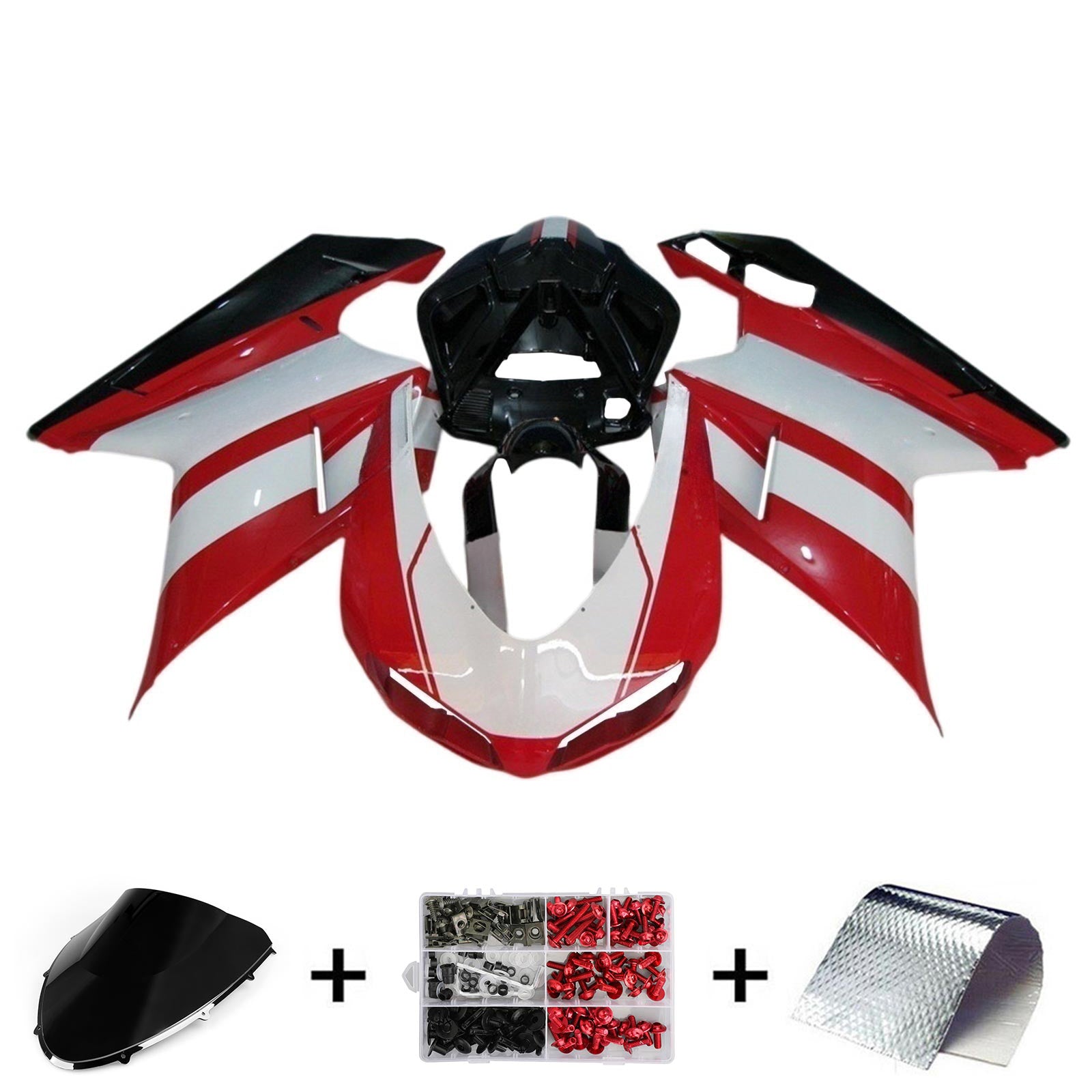 Amotopart Ducati 1098 1198 848 2007-2011 Kit Carrosserie ABS