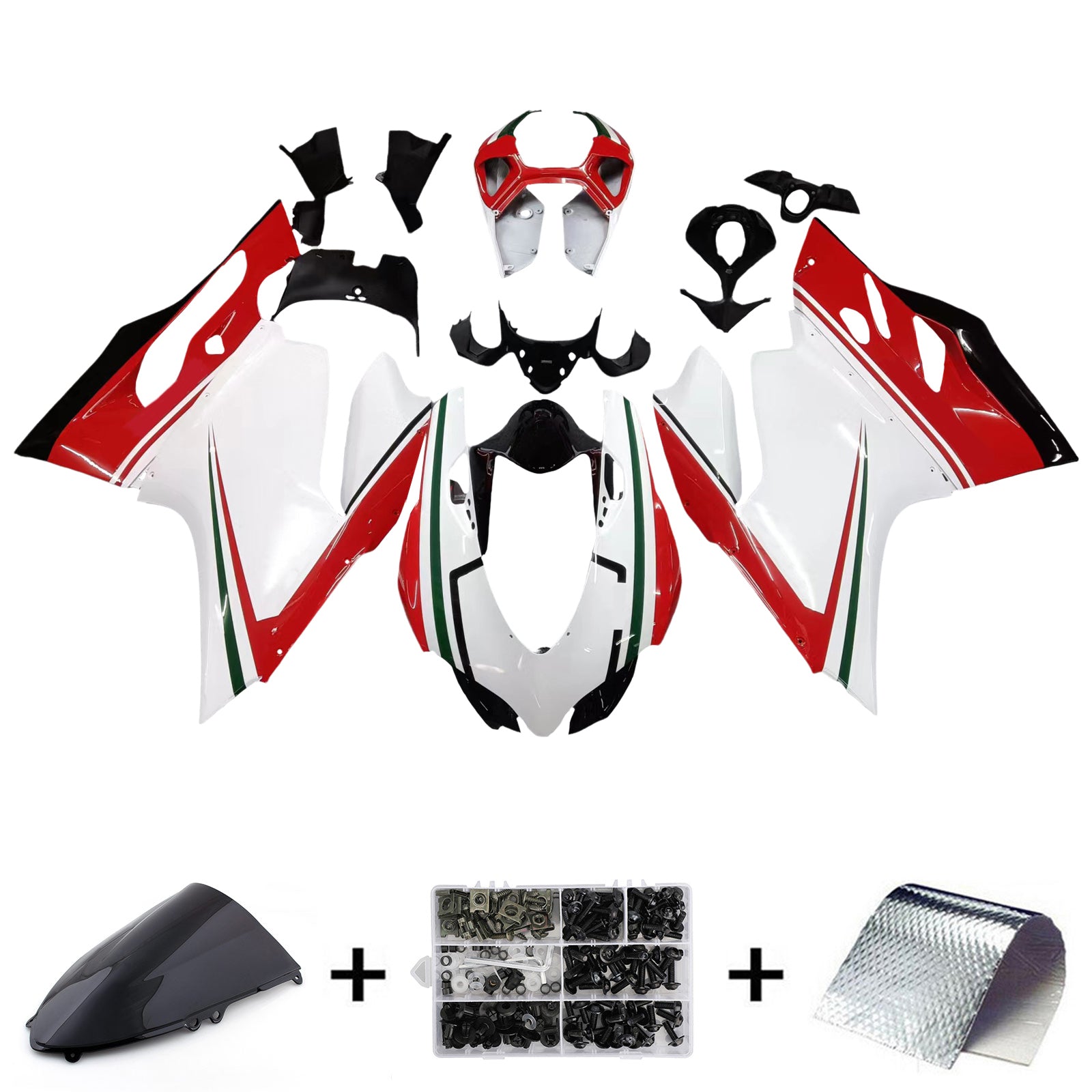 2012-2015 Ducati 1199/899 Kit de carénage d'injection Bodywork Abs en plastique Fit