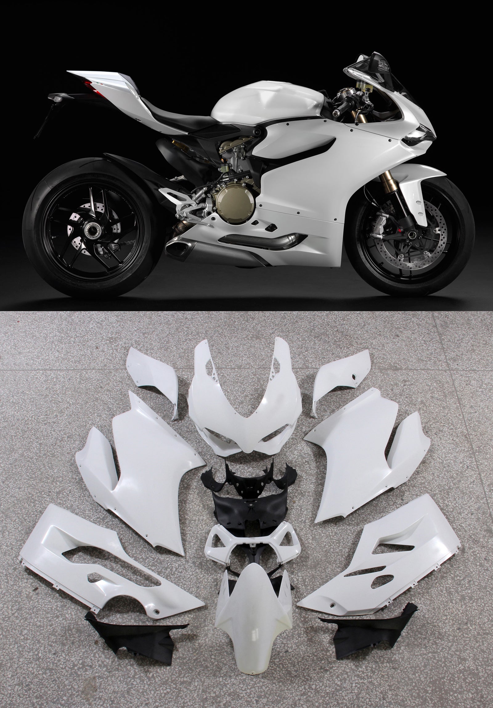 2012-2015 Ducati 1199/899 Korin ruiskutussuojaussarja Abs Plastic Fit