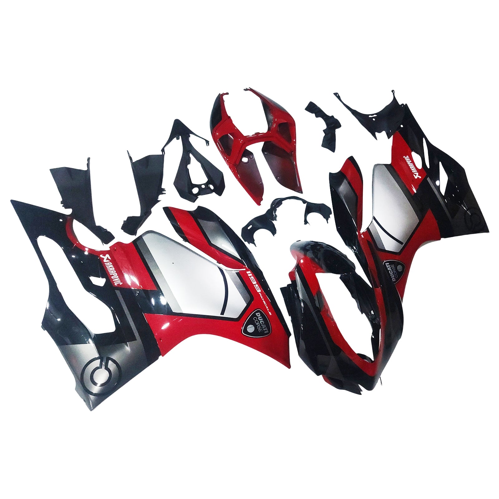 Amotopart Carénage Kit Carrosserie ABS pour Ducati 1199 899 2012-2015 Générique
