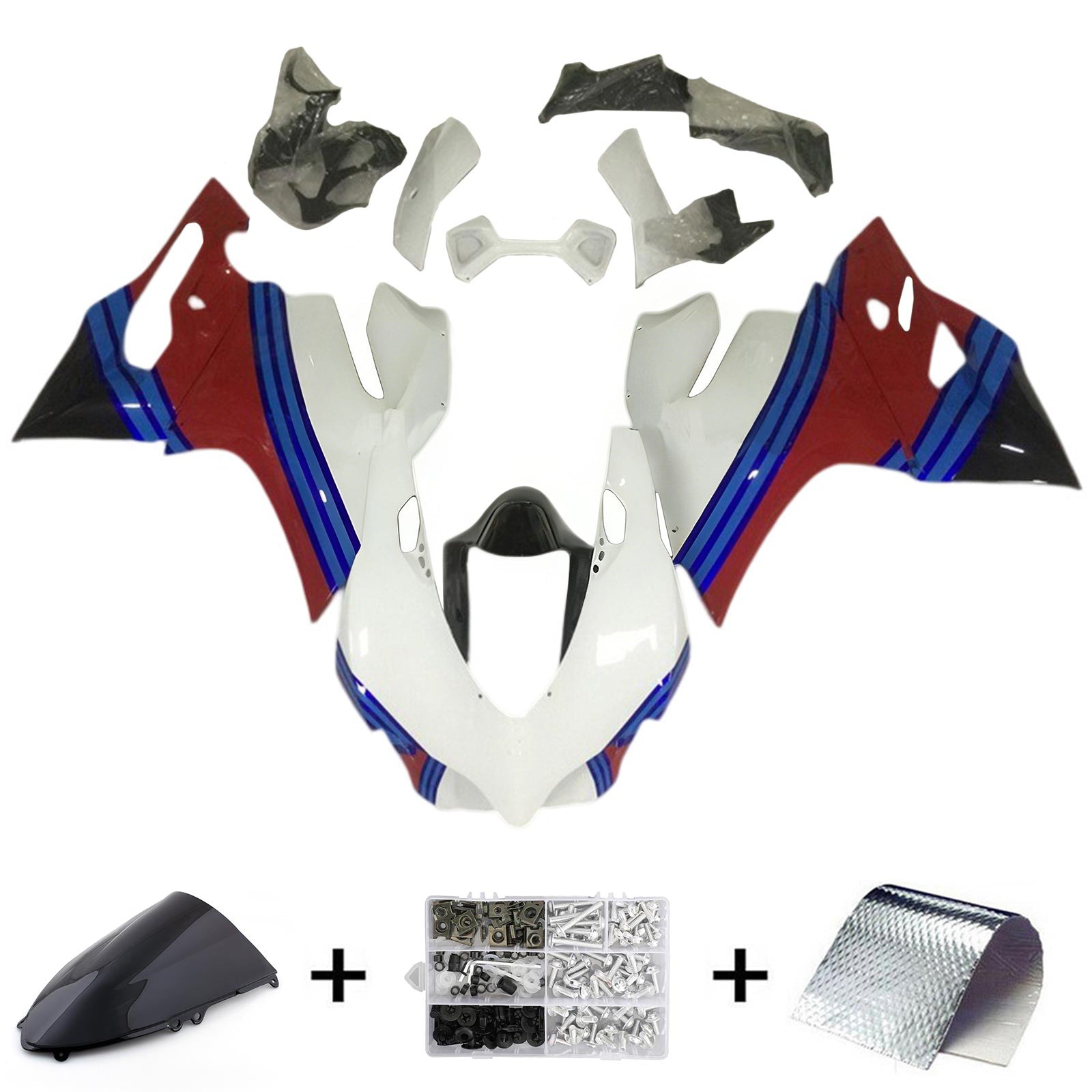 Amotopart Ducati 1199 899 2012-2015 Kit Carénage Carrosserie Plastique ABS
