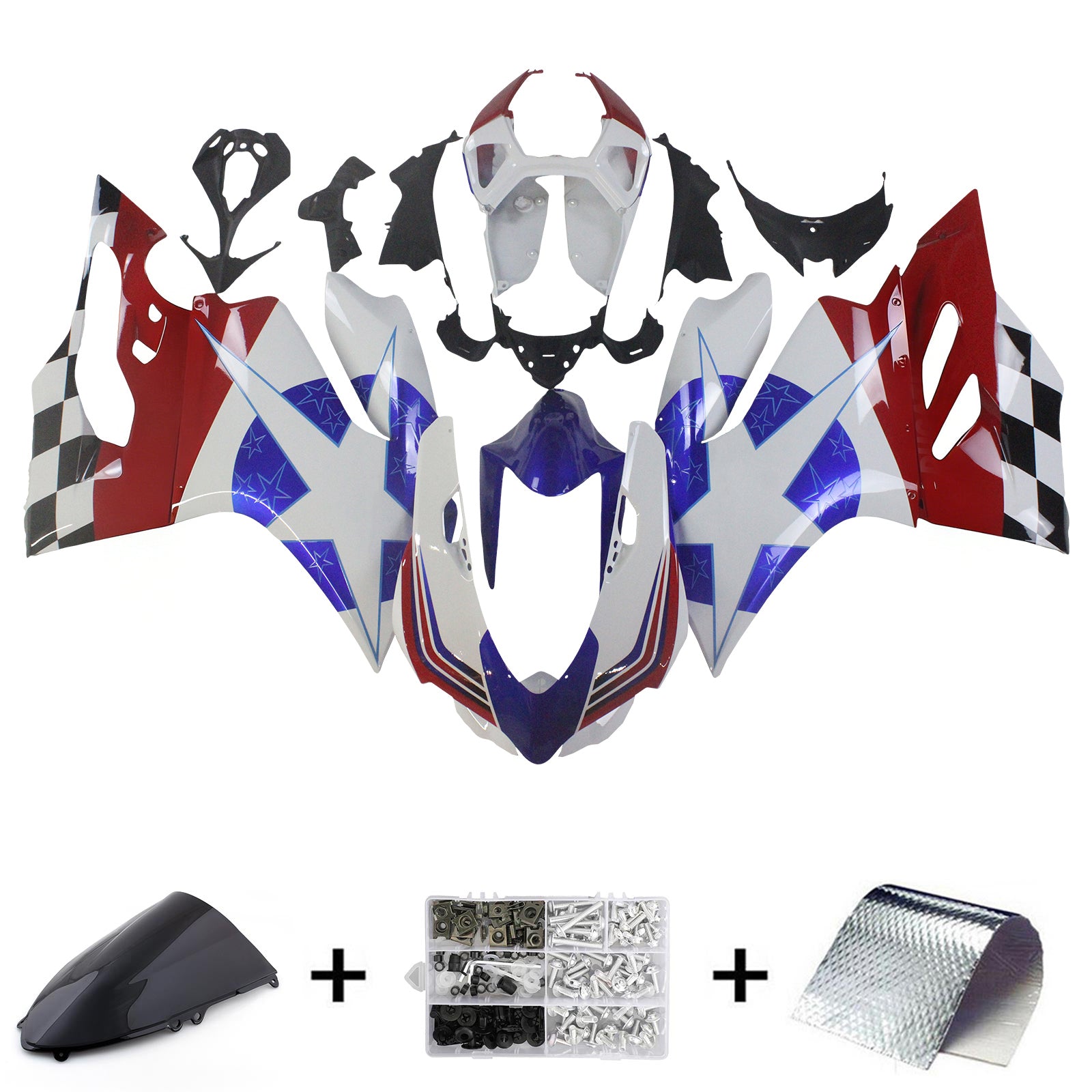Amotopart Ducati 1199 899 2012-2015 Kit Carénage Carrosserie Plastique ABS