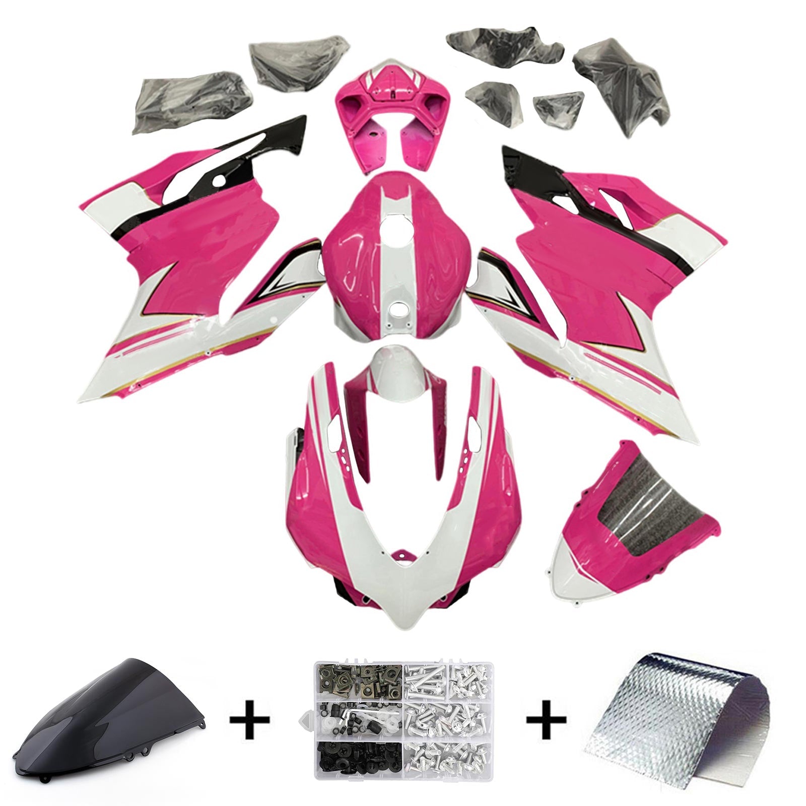 Amotopart Ducati 1199 899 2012-2015 Kit carena carrozzeria in plastica ABS