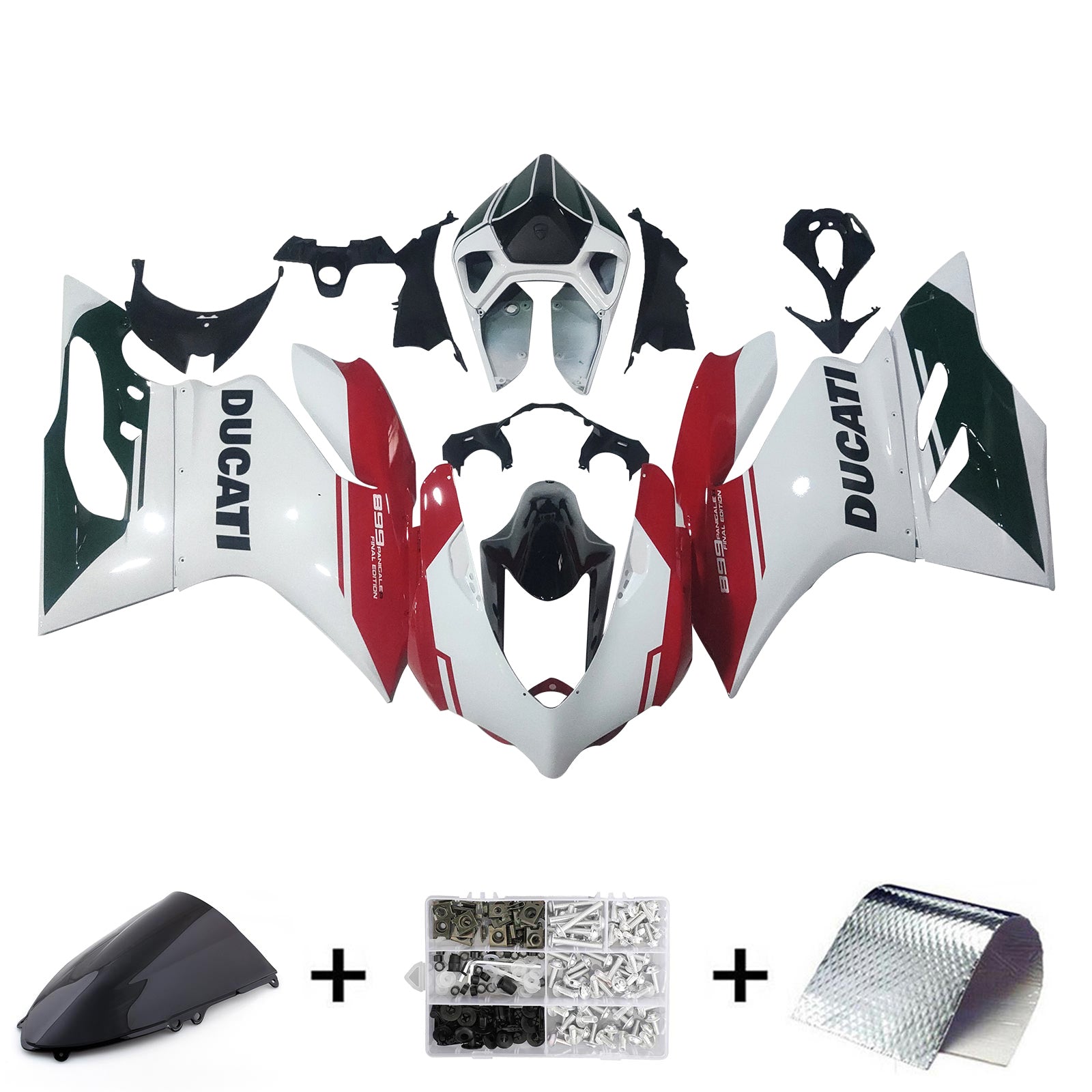 Amotopart Ducati 1199 899 2012-2015 Kit Carénage Carrosserie Plastique ABS