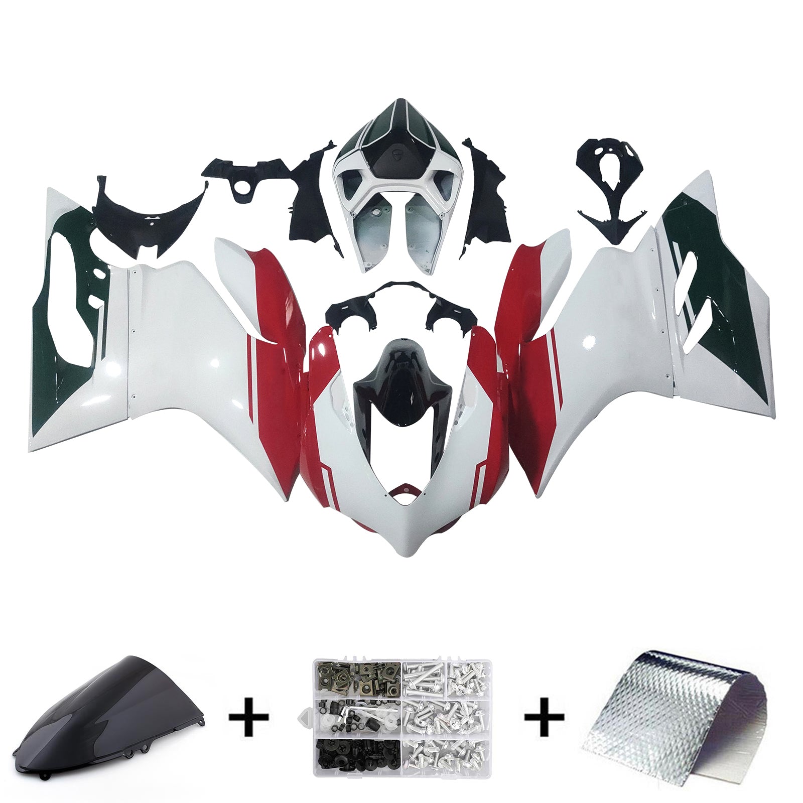 Amotopart Ducati 1199 899 2012-2015 Kit Carénage Carrosserie Plastique ABS