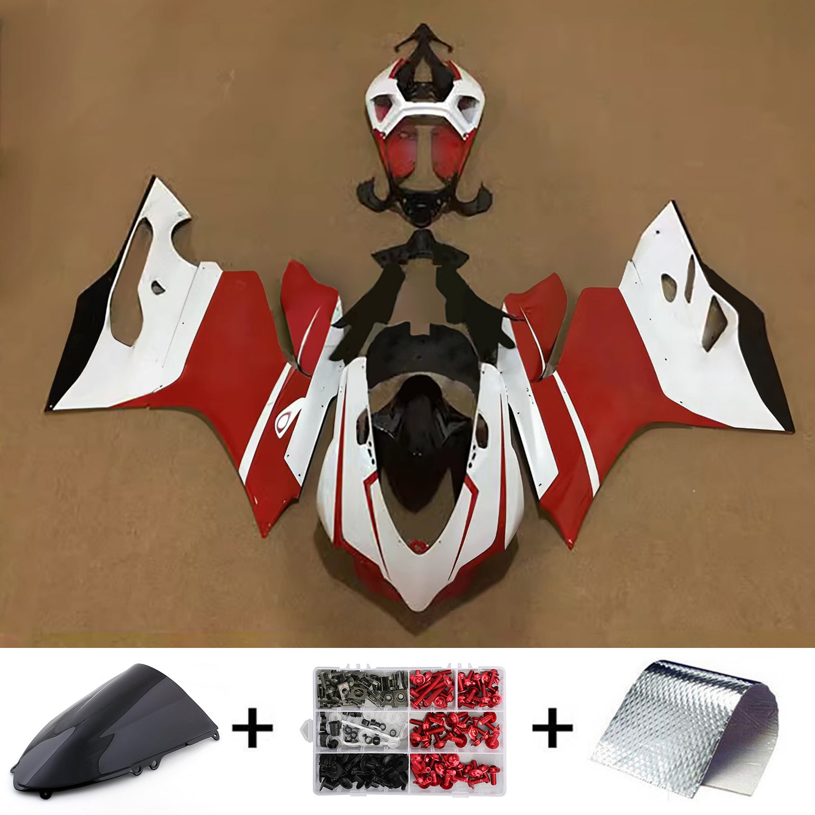 Kit de carénage d'injection Ducati 1199 2012-2015 Carrosserie Plastique ABS
