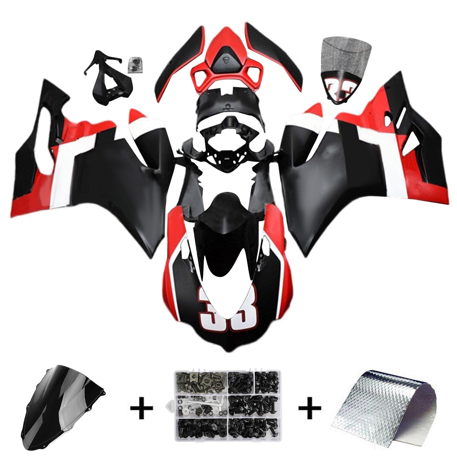 Amotopart Ducati 1299 959 2015-2020 ABS muovinen korin suojasarja