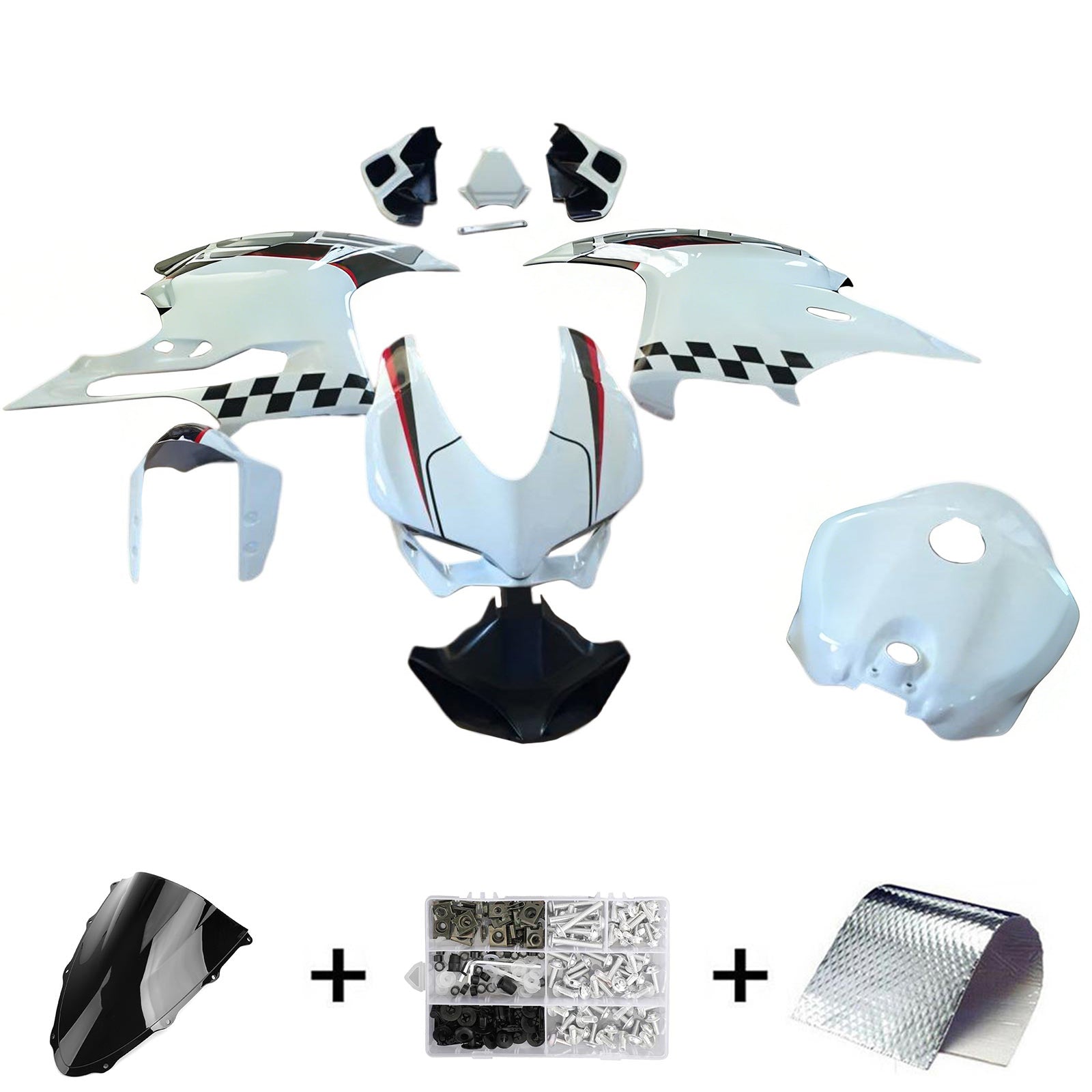 Amotopart Ducati 1299 959 2015-2020 Kit de carenado de carrocería de plástico ABS