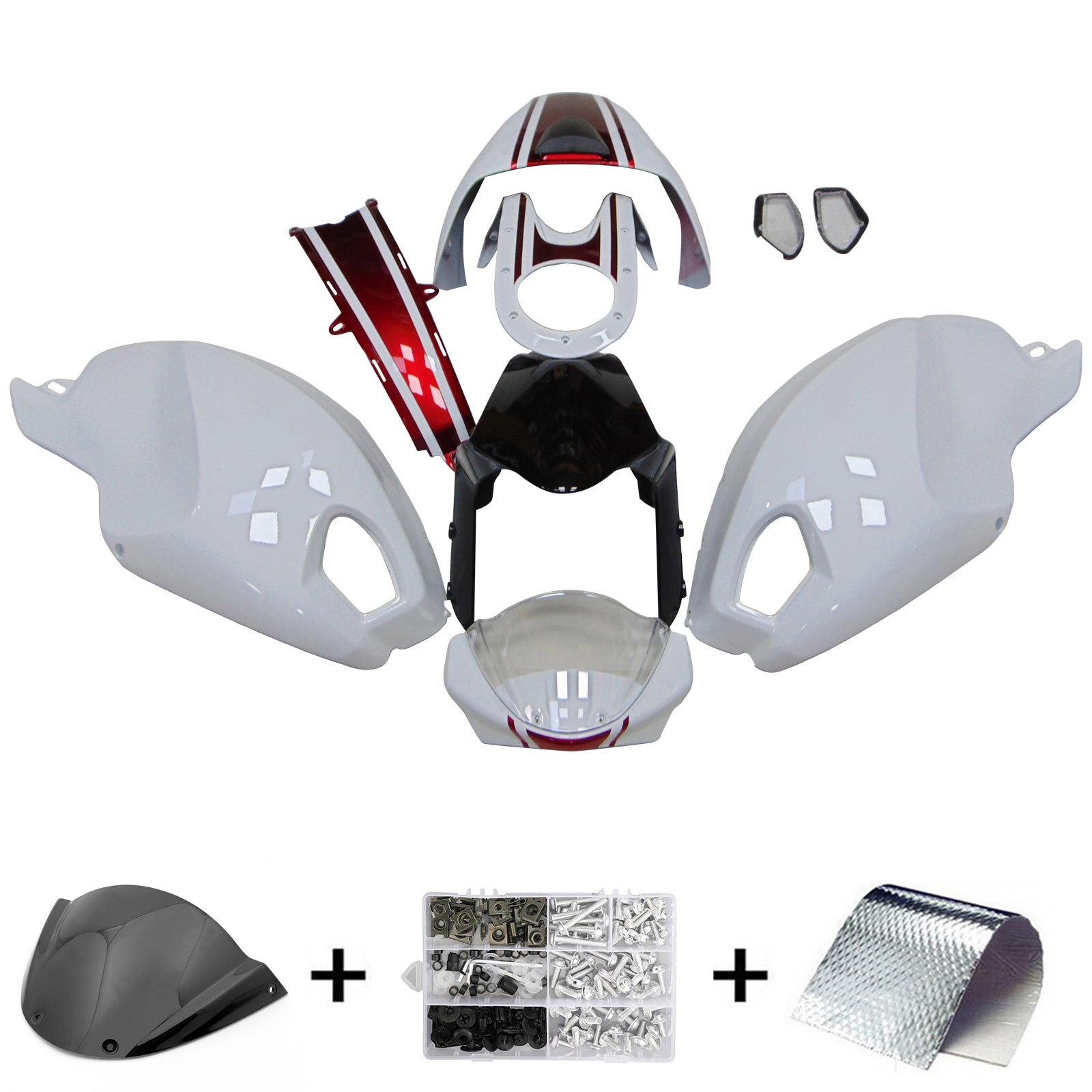 Amotopart Ducati Monster 696 796 1100 s Evo in tutti gli anni Kit Carrosserie