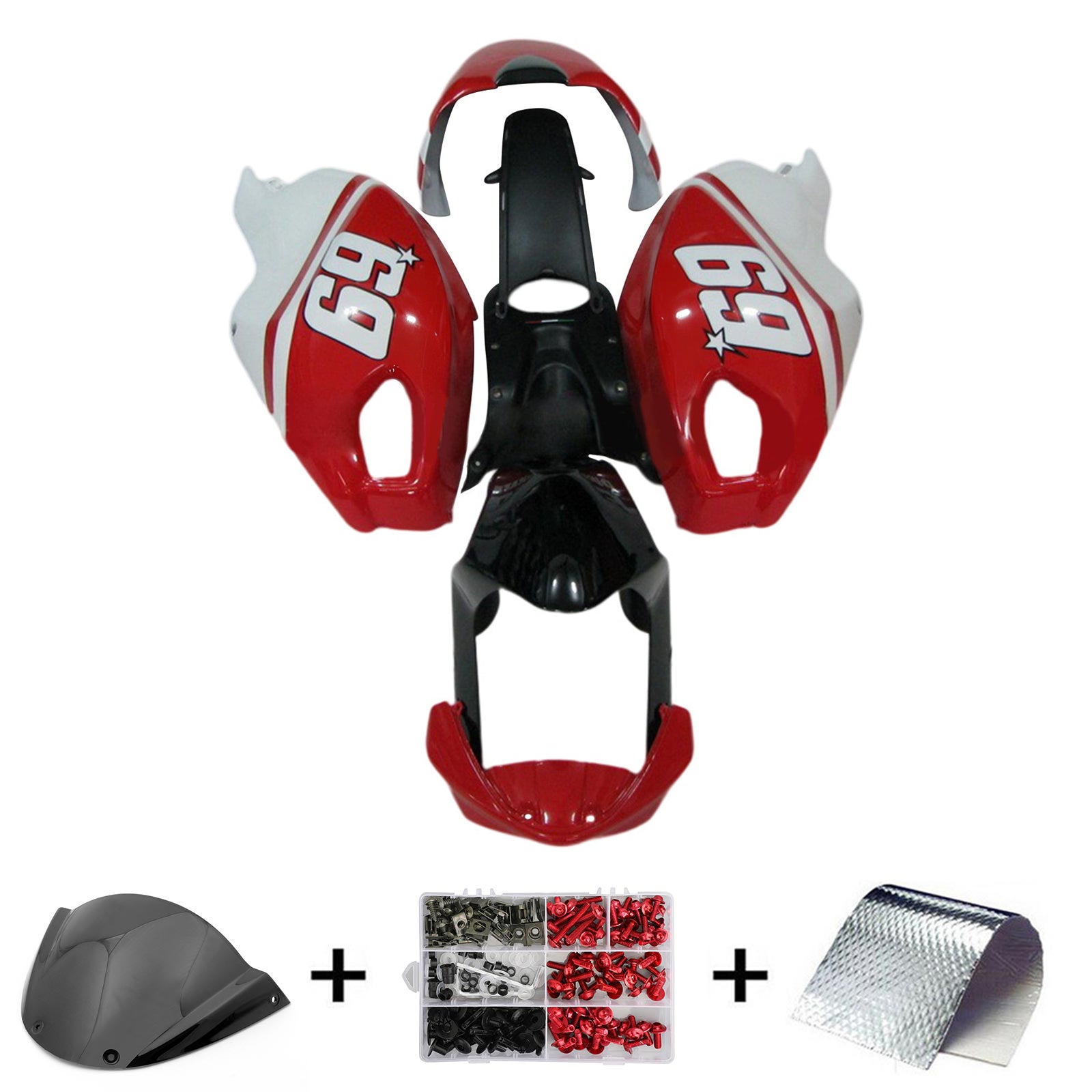 Amotopart Ducati Monster 696 796 1100 S EVO KAIKKI VUOSIA PARROSSERIE KIT