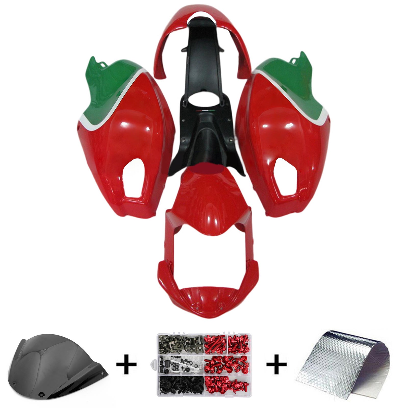 Amotopart Ducati Monster 696 796 1100 S EVO toutes années Kit de carénage carrosserie