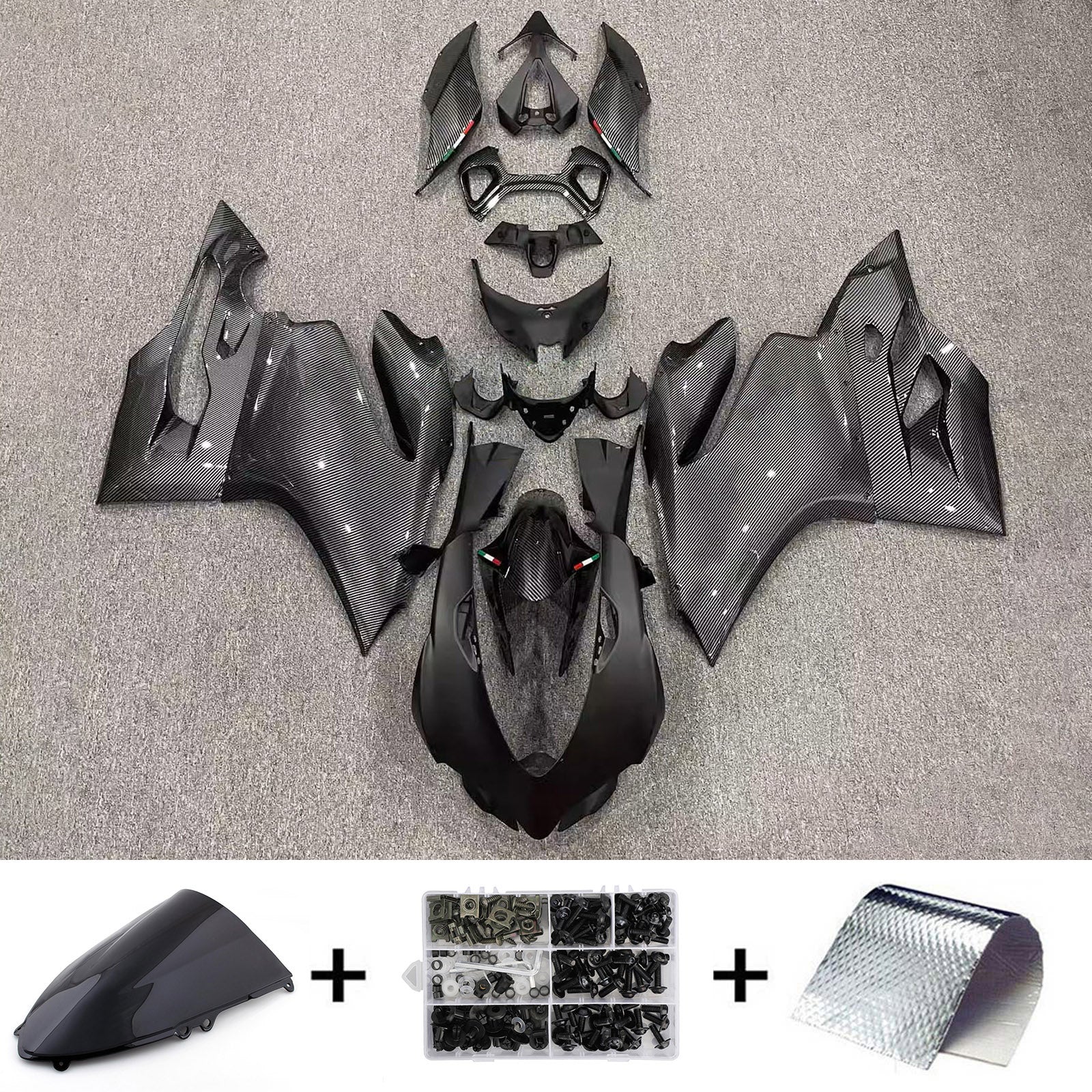 Ruiskuvalettu ABS-muovista valmistettu kattesarja Ducati 899:lle (2012-2015)