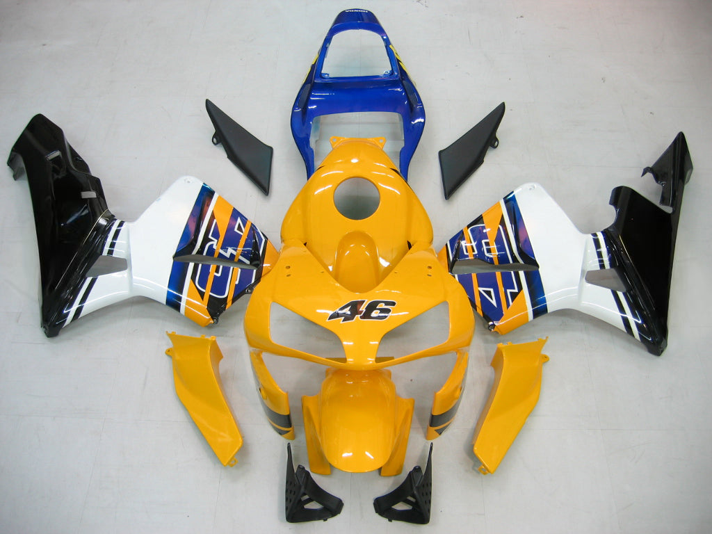 Owiewka Amotopart 2003-2004 Honda CBR 600 RR Żółto-Niebieska Nr 46 N. Azzurro Generic