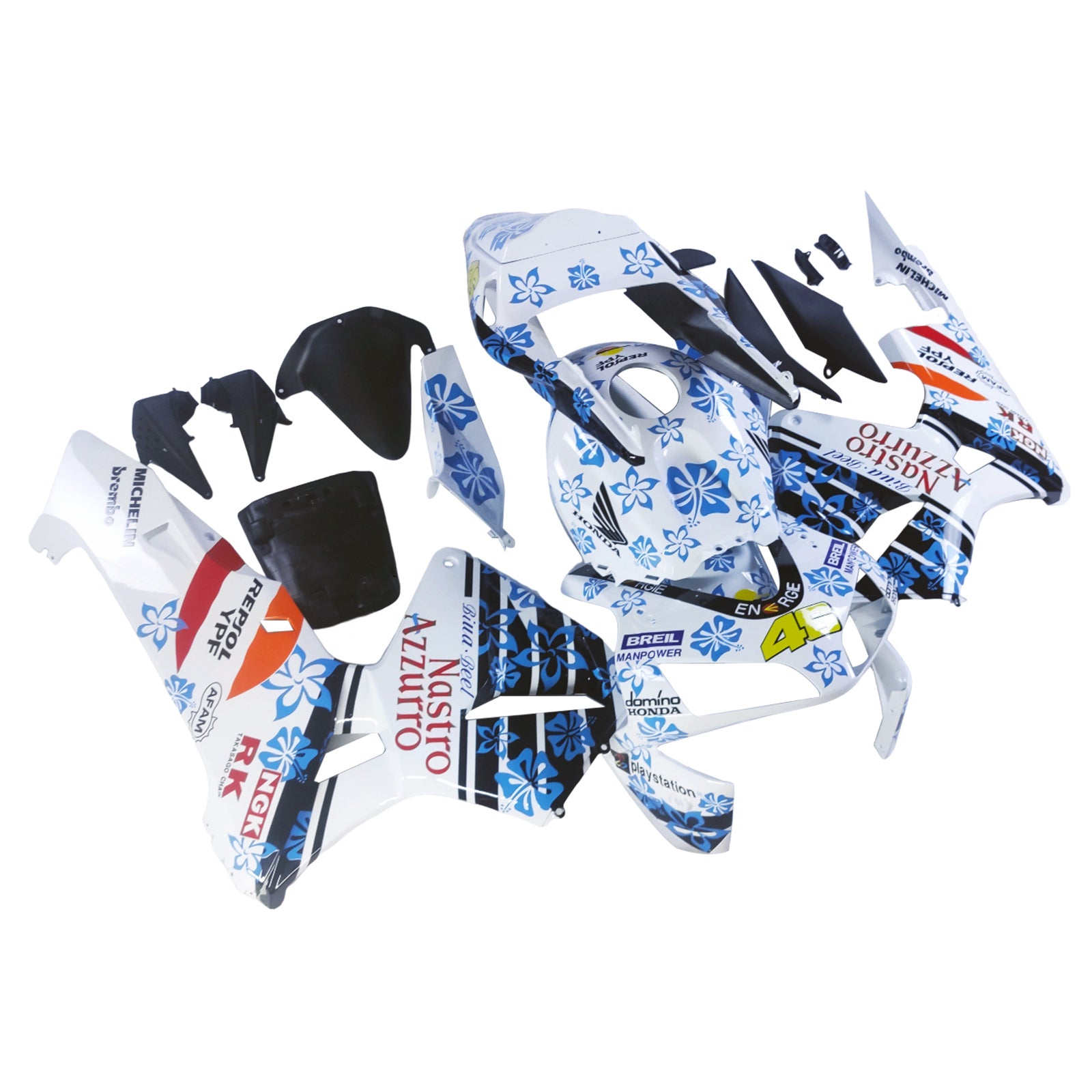 Sobe Amotopart 2003-2004 Honda CBR 600 RR večbarvna cvetlična generična