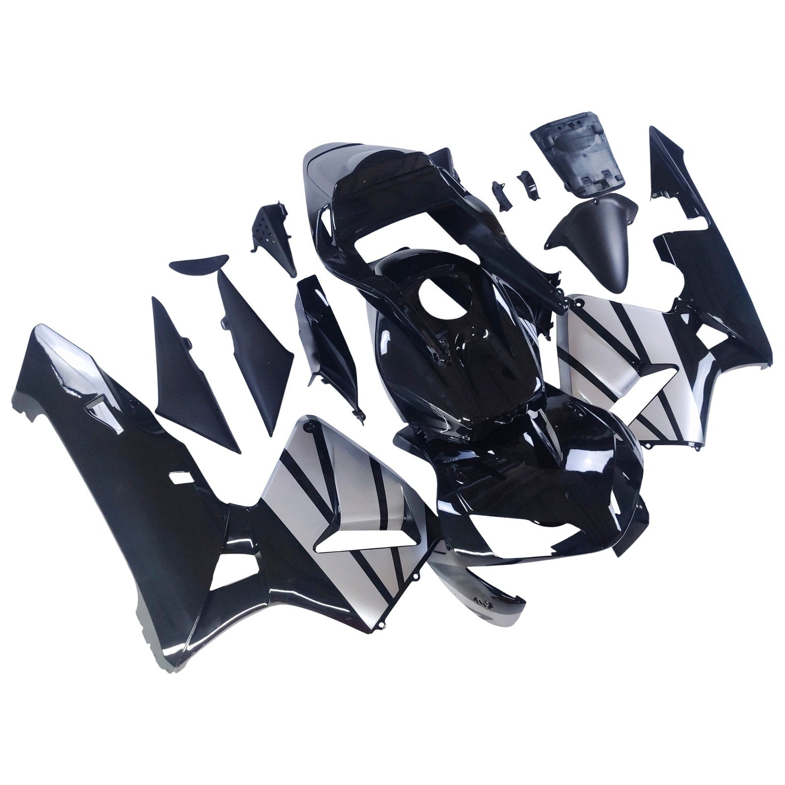 Carénages Amotopart 2003-2004 Honda CBR 600 RR Noir & Argent CBR Generic