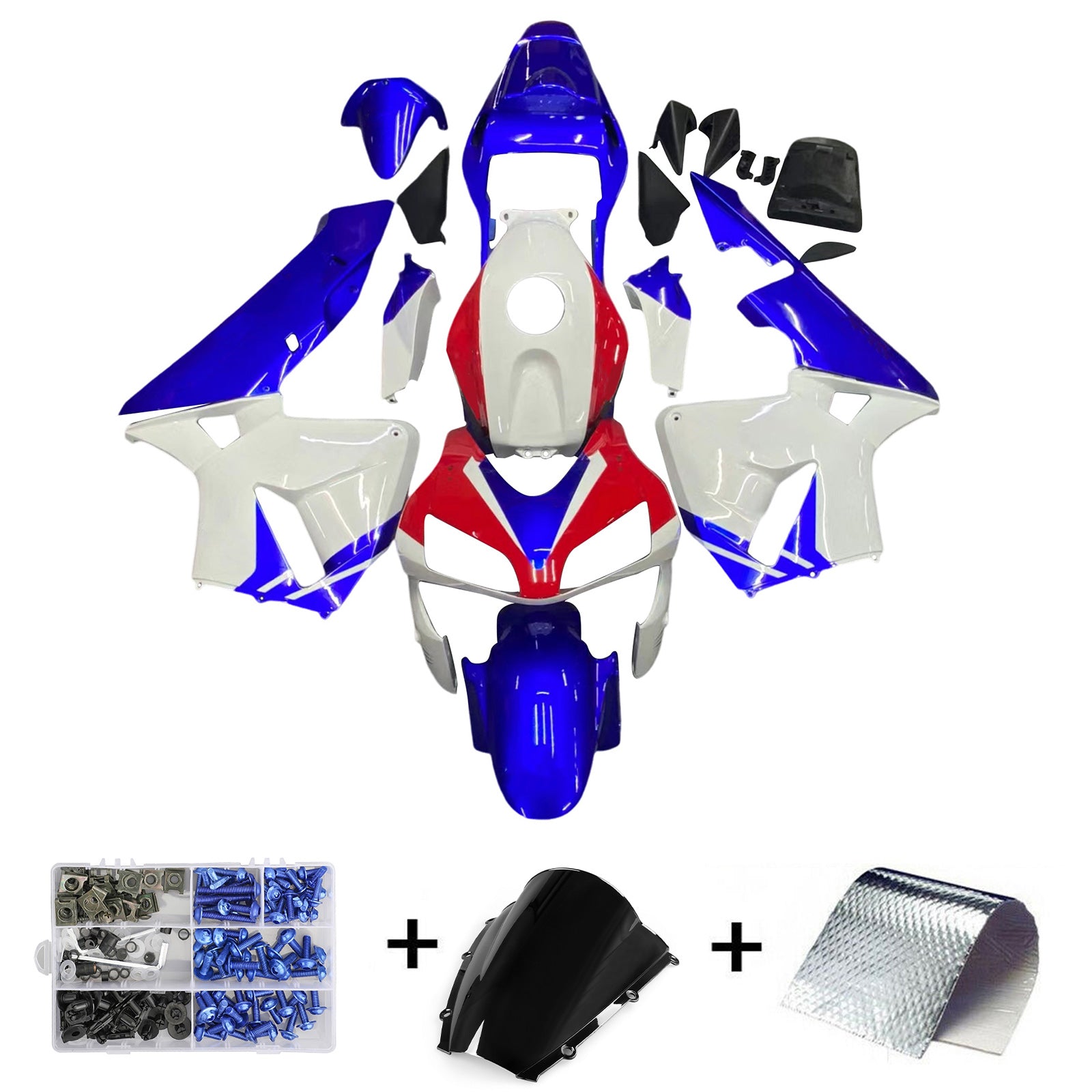 Amotopart Carénages 2003-2004 Honda CBR 600 rr rouge rouge blanc bleu hrc generico