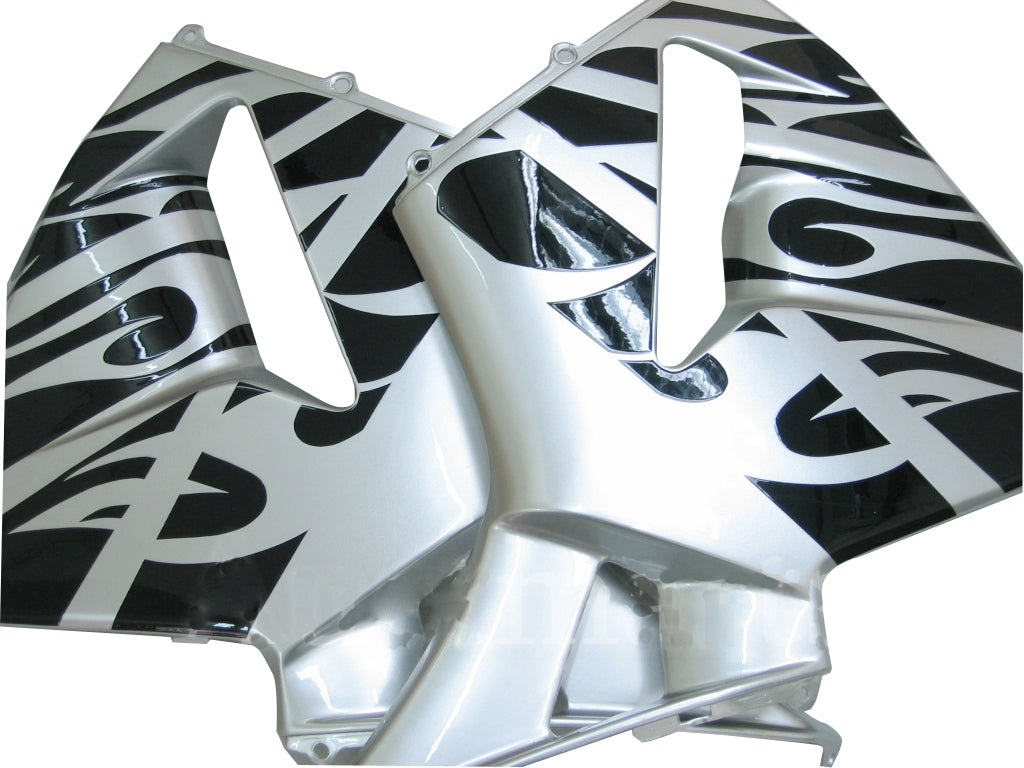 Amotopart stroomlijnkappen 2003-2004 Honda CBR 600 RR zilver en zwarte vlam generiek