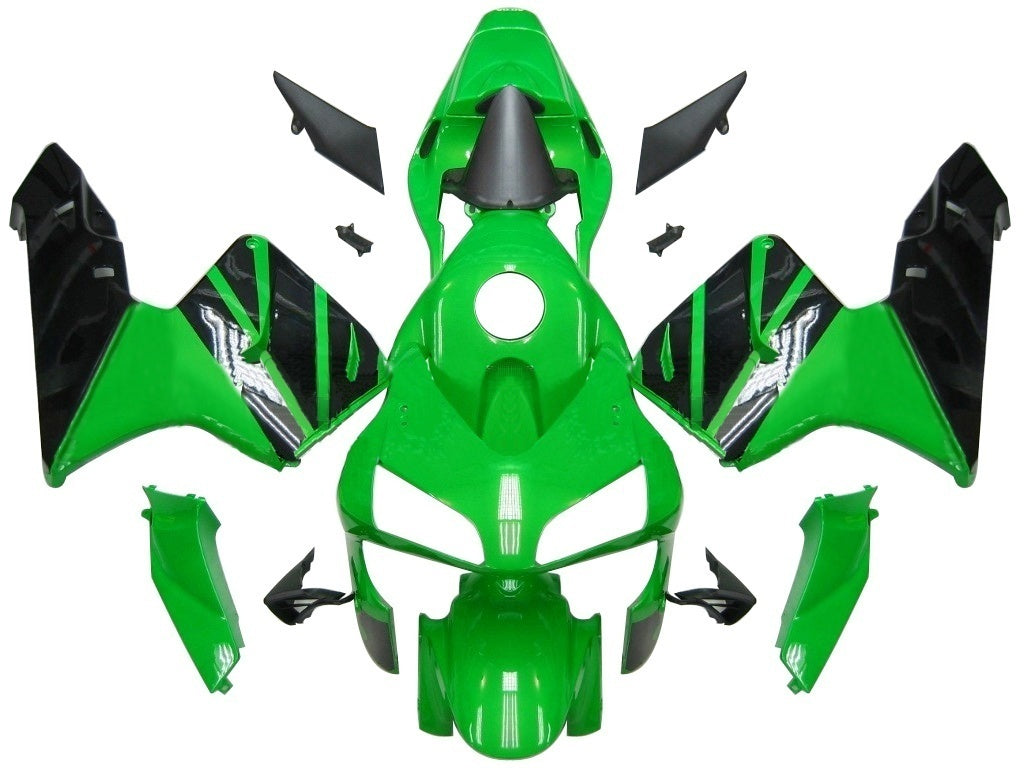 Amotopart stroomlijnkappen 2003-2004 Honda CBR 600 RR groen en zwart CBR generiek