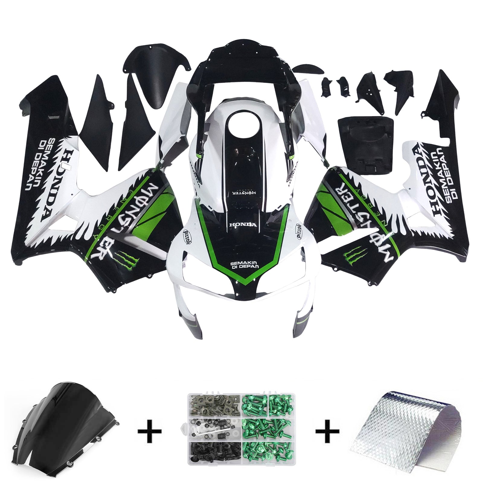 Amotopart Honda CBR600RR 2003-2004 F5 ABS muovinen korin suojasarja