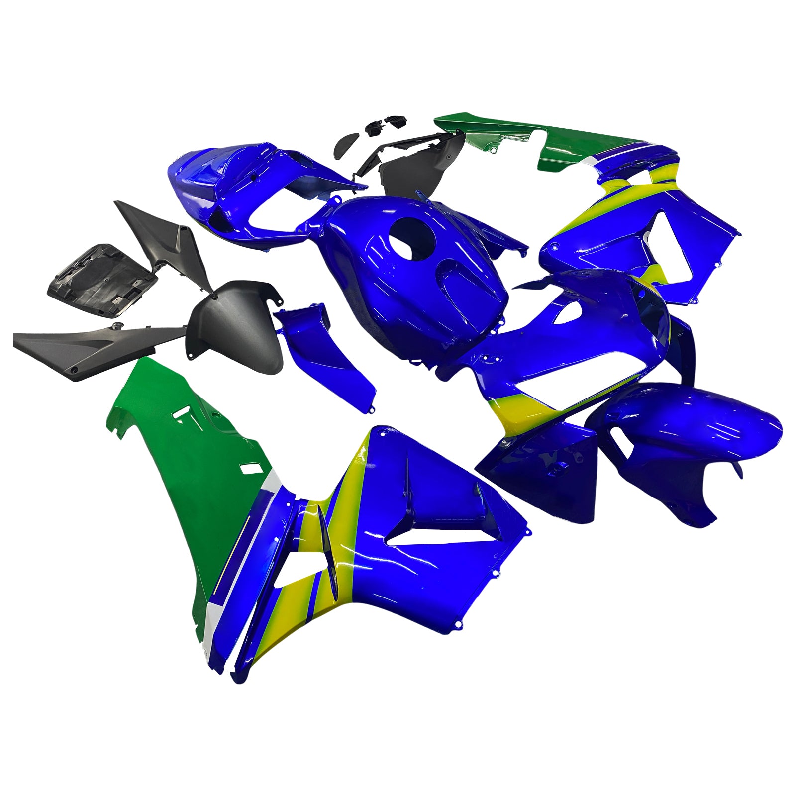 Carénages Amotopart 2005-2006 Honda CBR 600 RR Bleu & Vert Movistar Generic