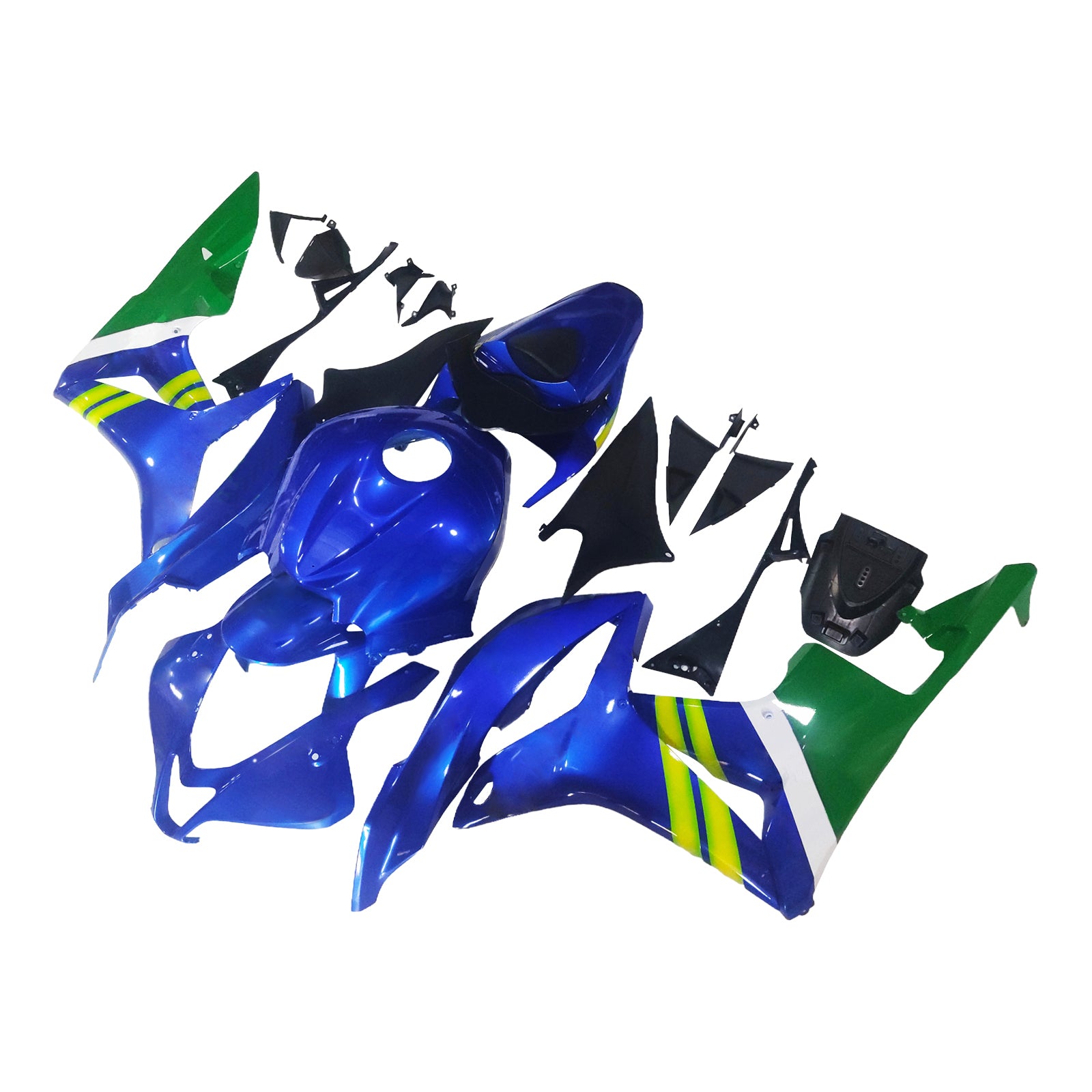 Amotopart Fairing 2007-2008 Honda CBR 600 RR Blue in Green Movistar generic