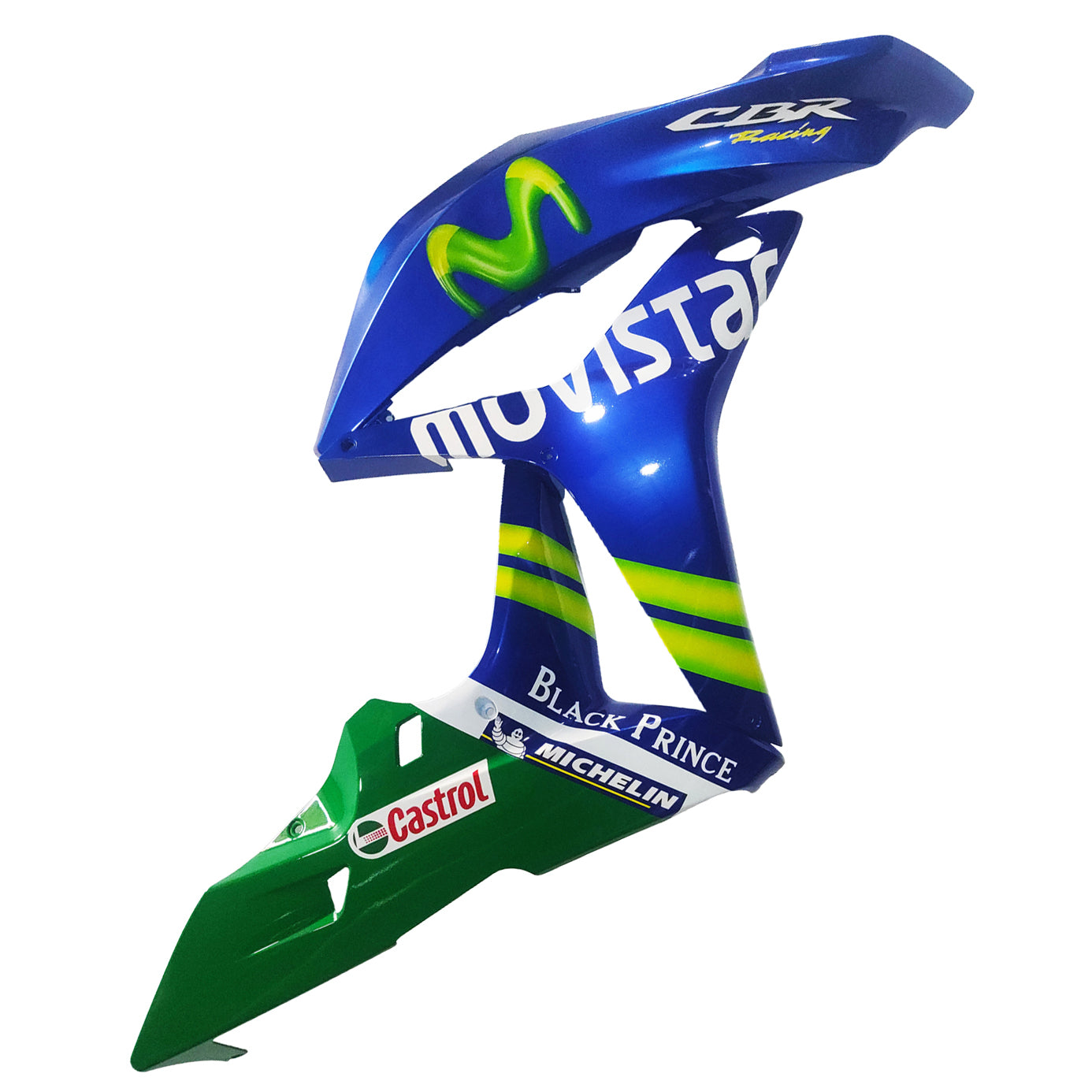 Amotopart Fairing 2007-2008 Honda CBR 600 RR Blue in Green Movistar generic