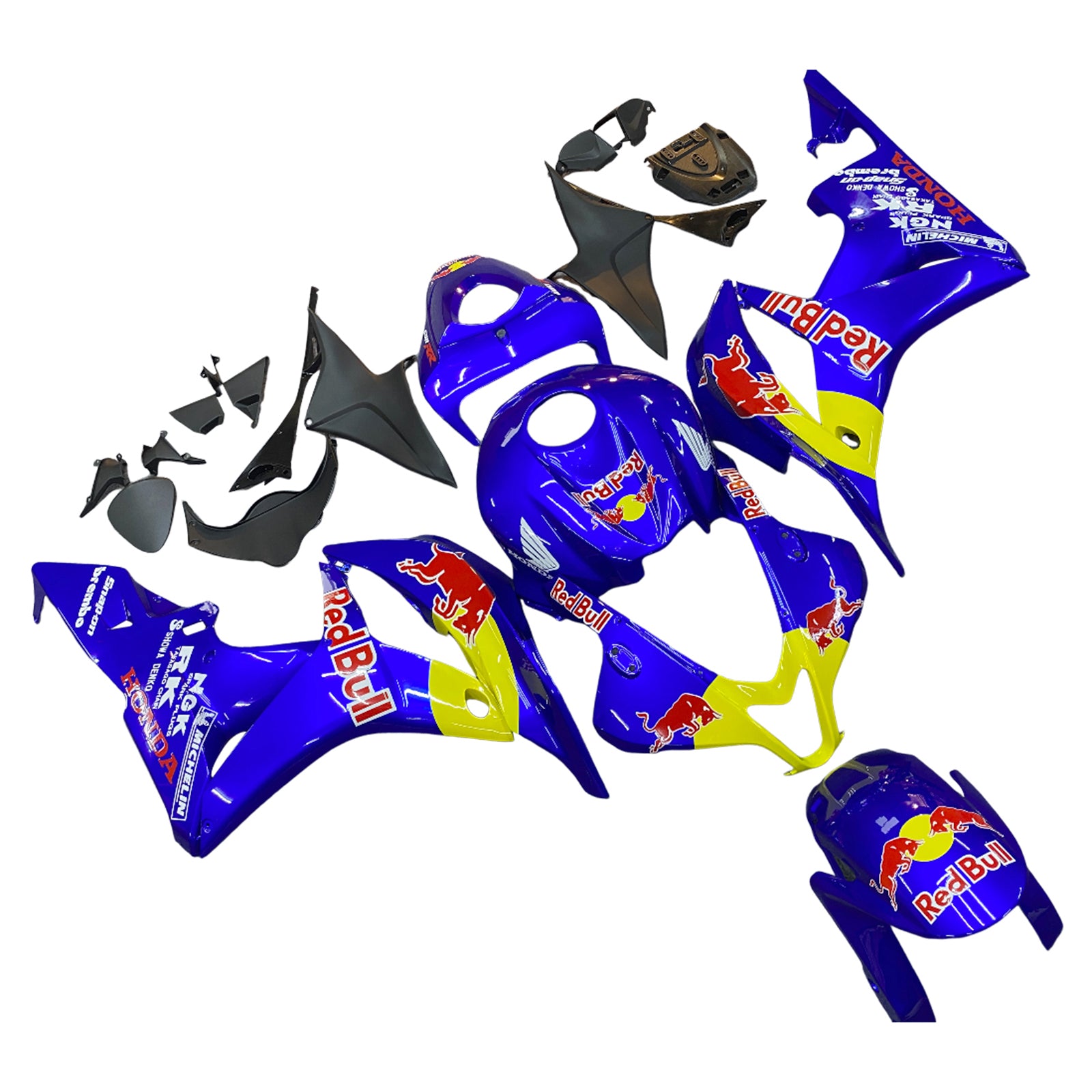 Carénages Amotopart 2007-2008 Honda CBR 600 RR Bleu Red Bull Generic