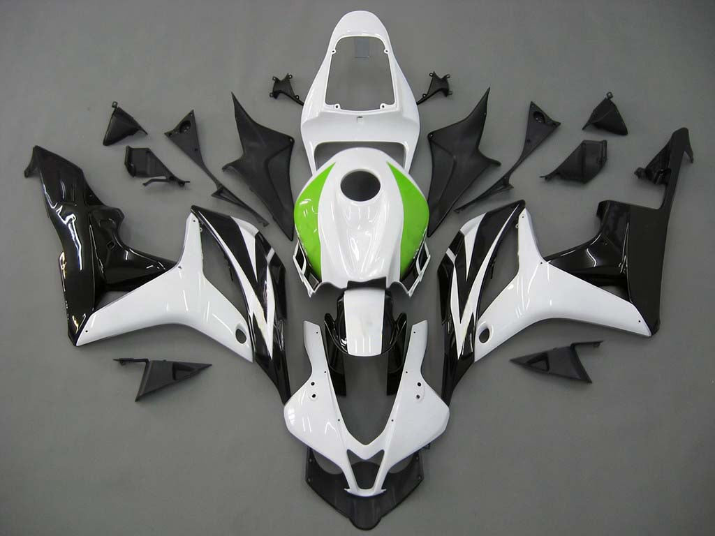 Amotopart stroomlijnkappen 2007-2008 Honda CBR 600 RR wit en zwart Hannspree generiek