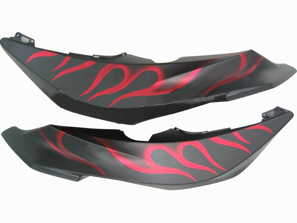 Carénages Amotopart 2007-2008 Honda CBR 600 RR Matte Black & Red Flame CBR Generic