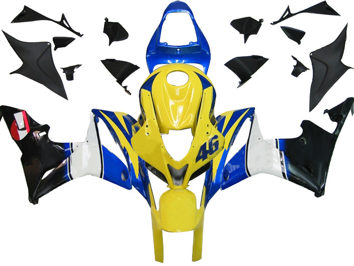 Amotopart stroomlijnkappen 2007-2008 Honda CBR 600 RR Veelkleurig No.46 Azzurro Generiek