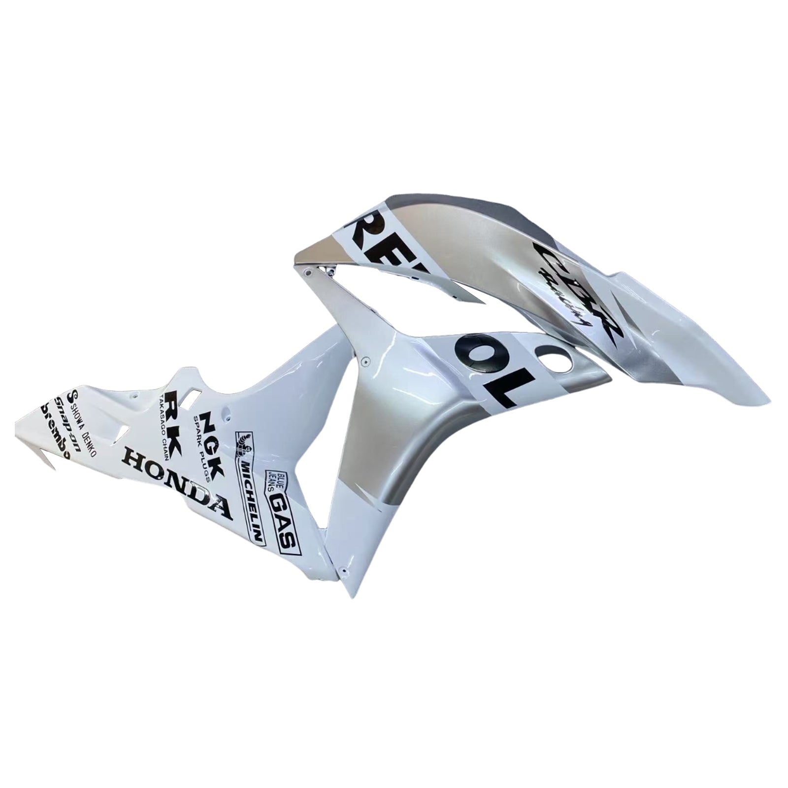Amotopart Carénages 2007-2008 Honda CBR 600 RR SILVER ET Blanc Repsol Generic