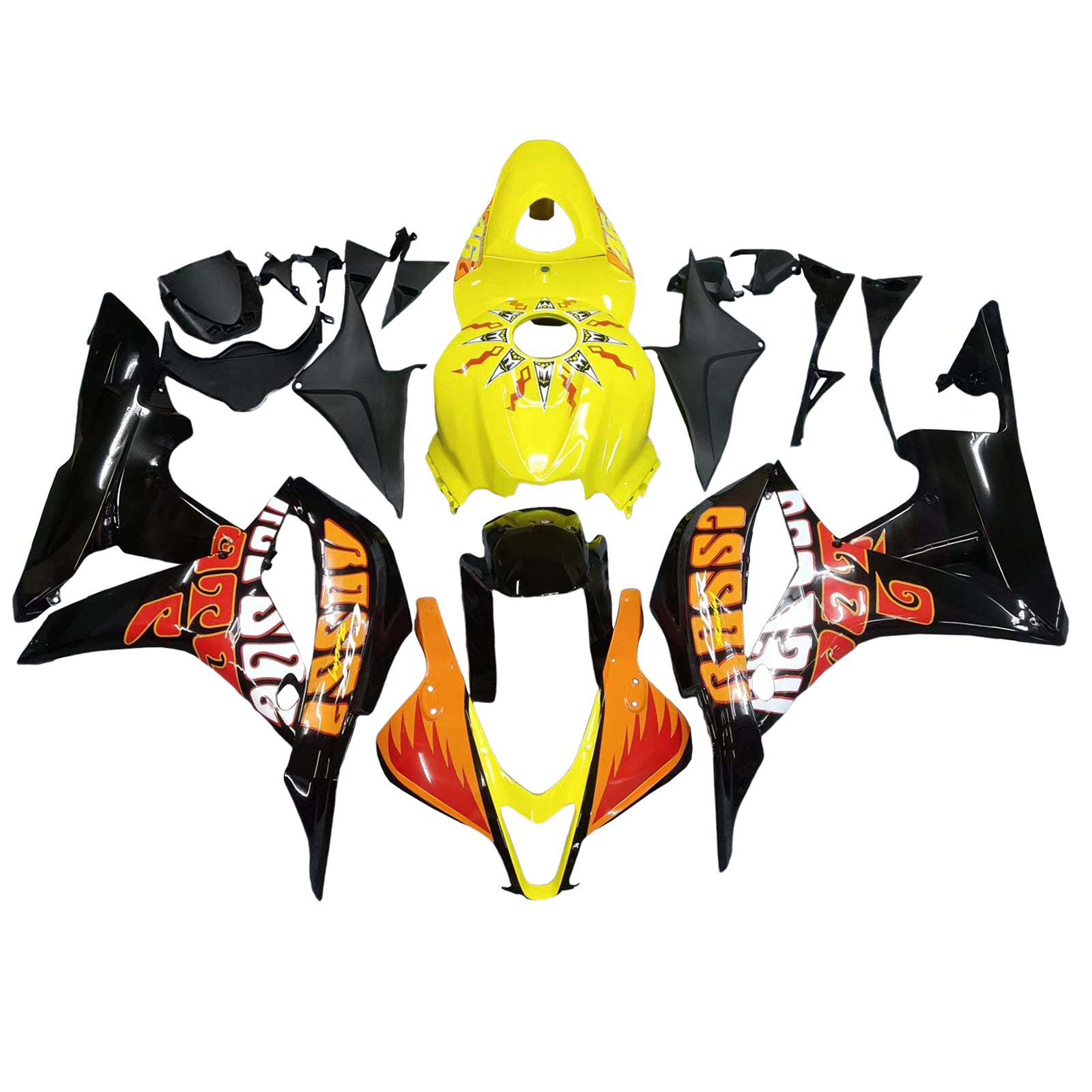 Carene Amotopart 2007-2008 Honda CBR 600 RR Giallo Nero Valentino Rossi Generico