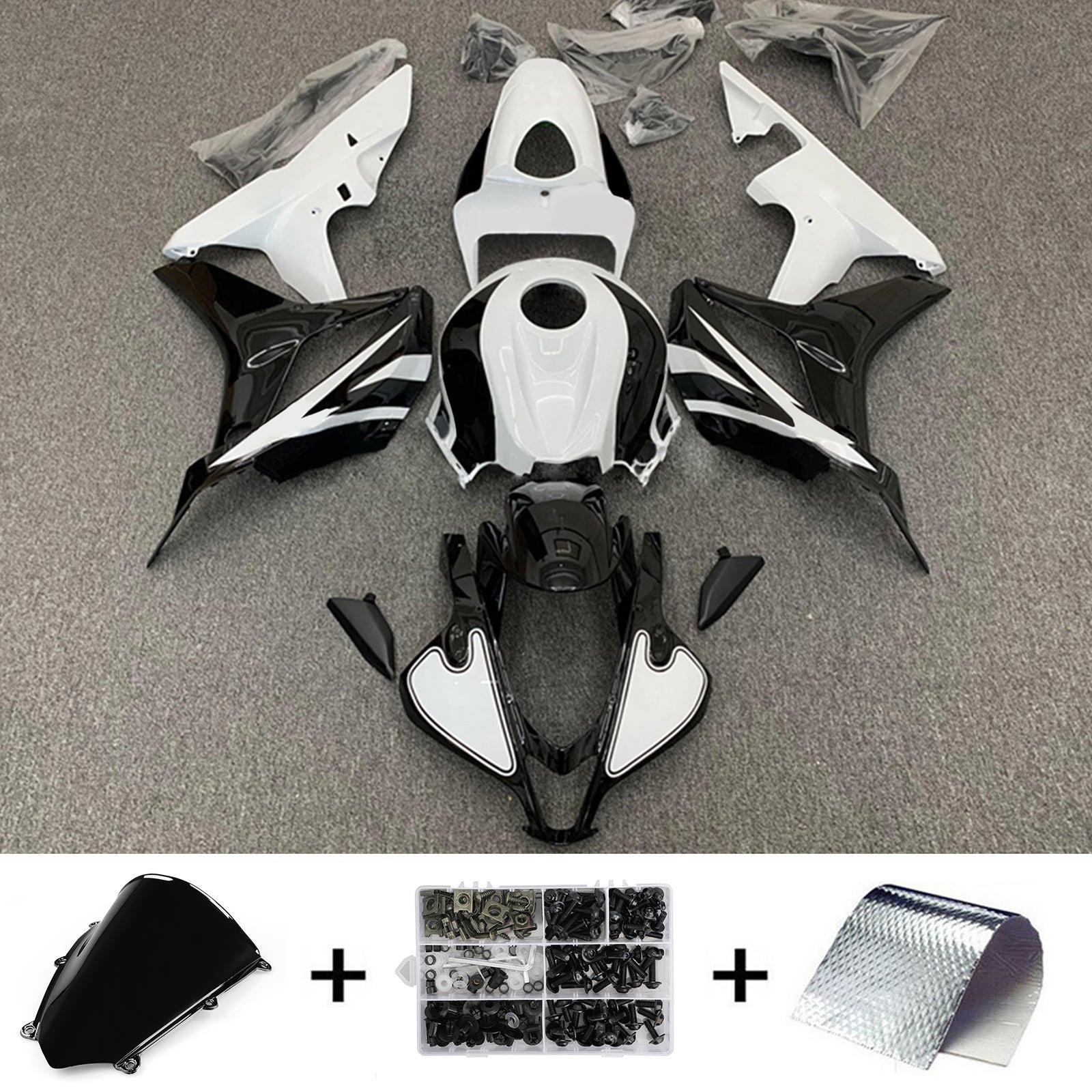 Amotopart Honda CBR600RR 2007-2008 F5 Kit Carénage Carrosserie Plastique ABS