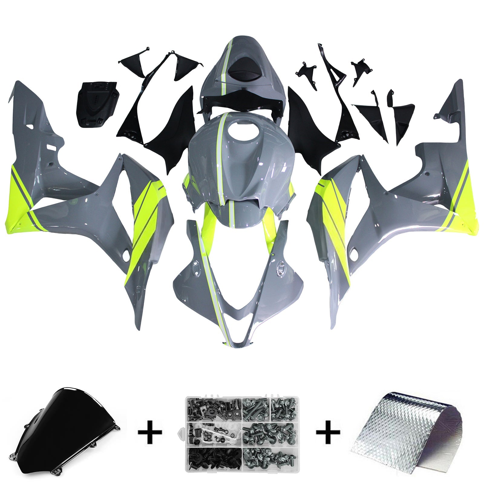 Amotopart Honda CBR600RR 2007-2008 F5 Kit Carénage Carrosserie Plastique ABS