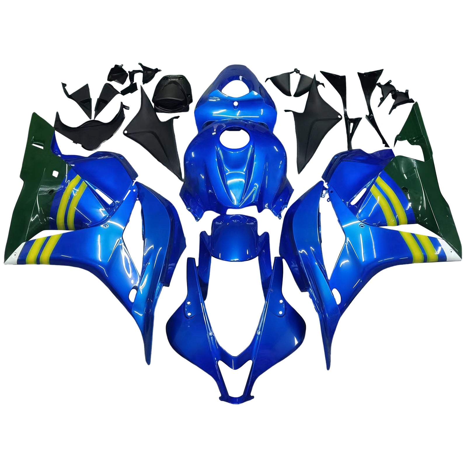 Amotopart Fairing 2009-2012 Honda CBR 600 RR Blue in Vert Movistar Generic