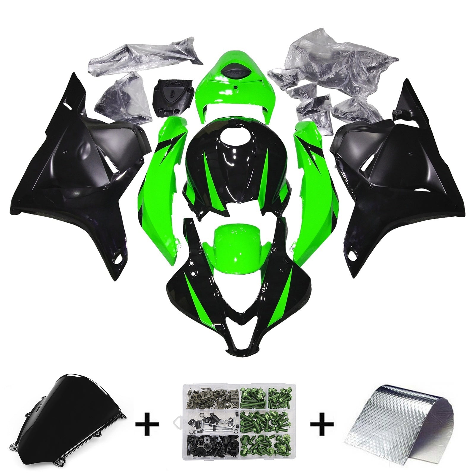 Carénages Amotopart 2009-2012 Honda CBR 600 RR Vert & Noir CBR Generic