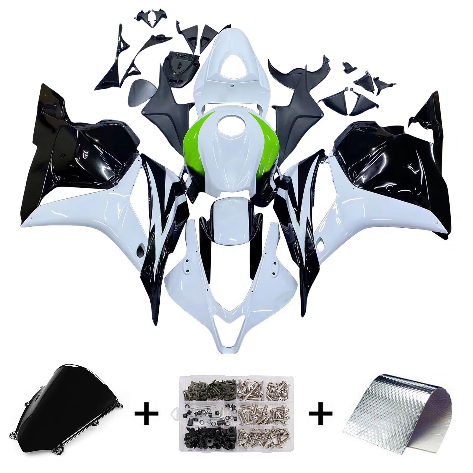 Owiewka Amotopart 2009-2012 Honda CBR 600 RR biało-czarna Hannspree Generic